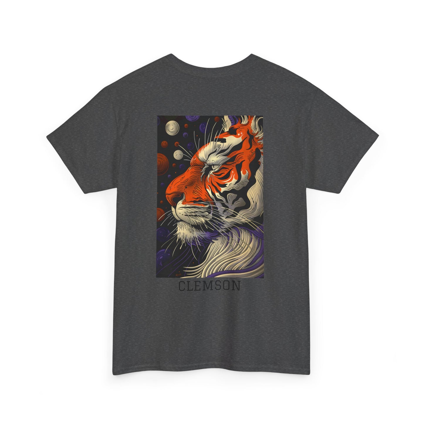 Clemson 02B - Unisex Heavy Cotton Tee - Image on the Back