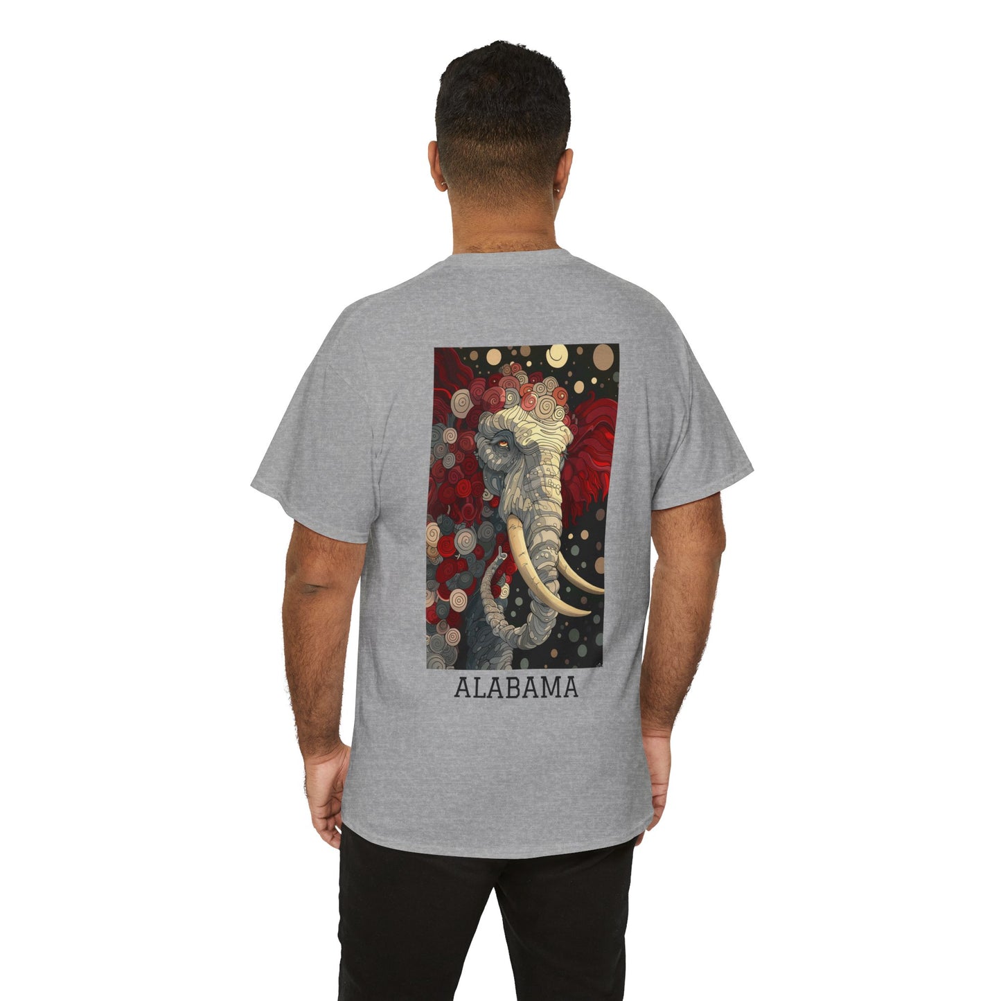 Alabama 01B - Unisex Heavy Cotton Tee - Image on the Back