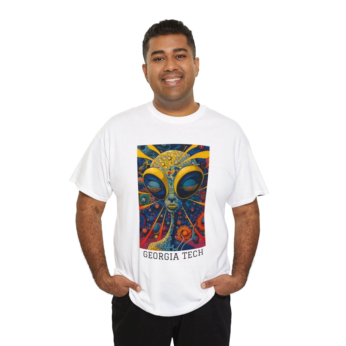 Georgia Tech 04F - Unisex Heavy Cotton Tee - Image on the Front