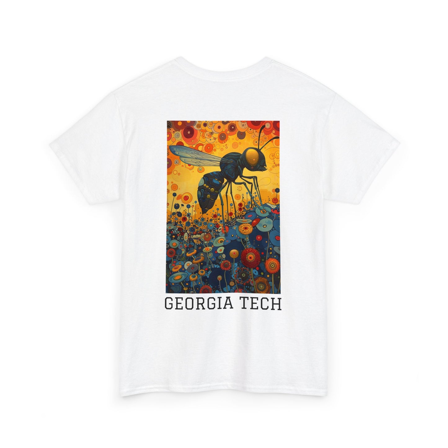 Georgia Tech 01B - Unisex Heavy Cotton Tee - Image on the Back