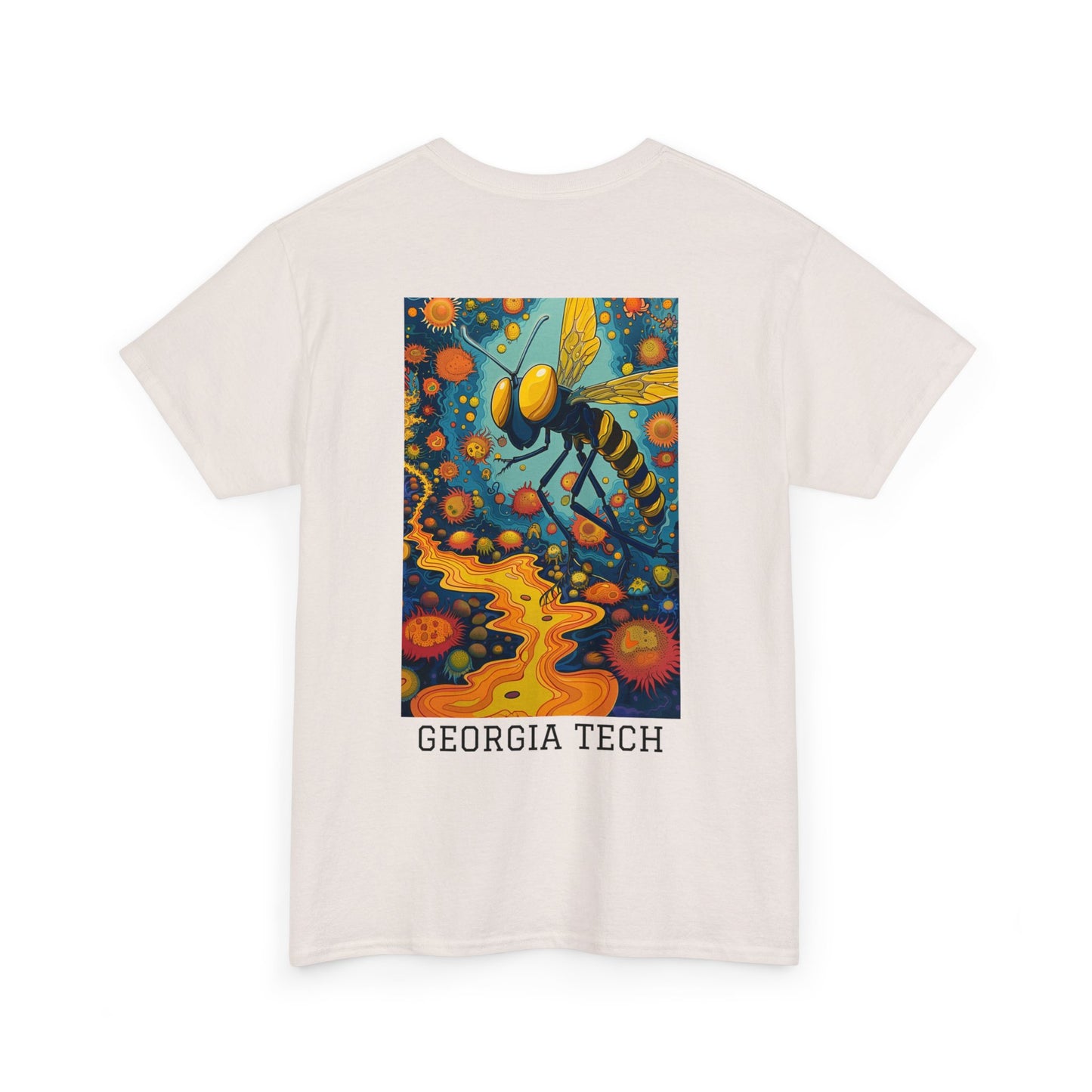 Georgia Tech 03B - Unisex Heavy Cotton Tee - Image on the Back