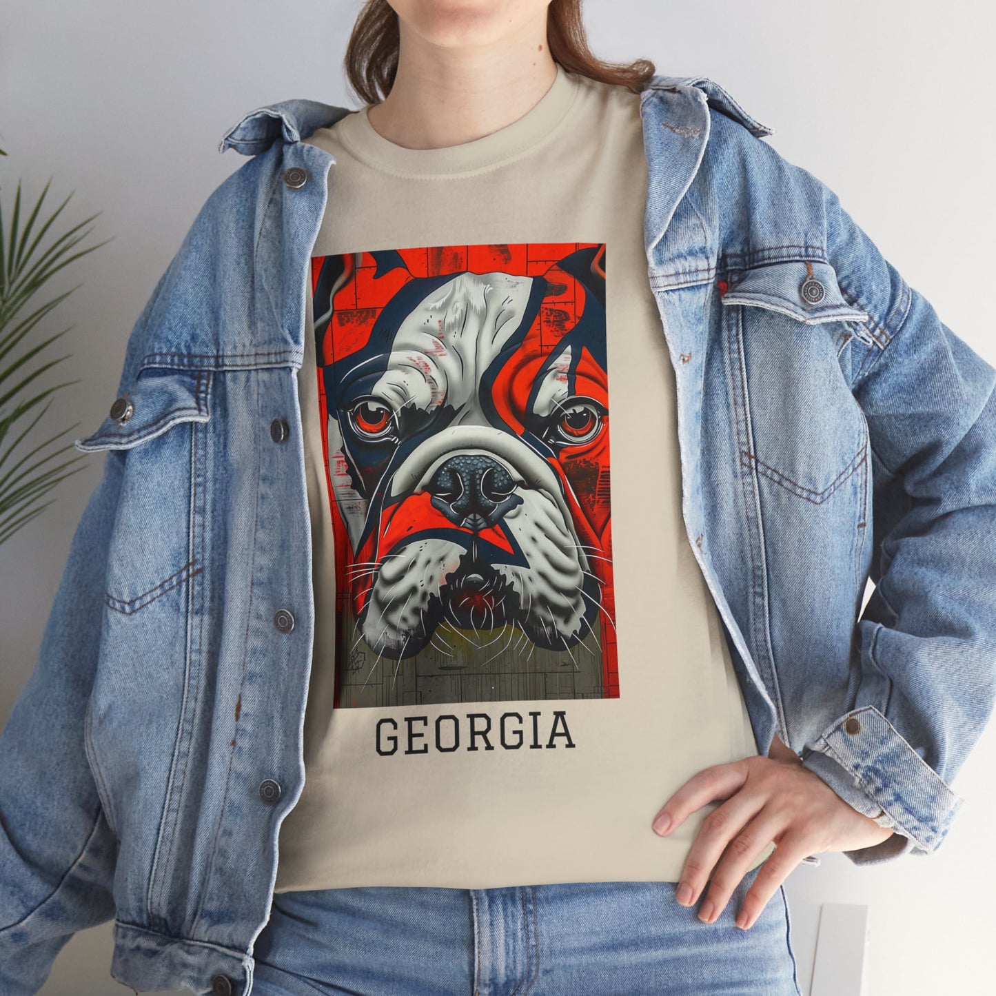 Georgia 01F - Unisex Heavy Cotton Tee - Image on the Front
