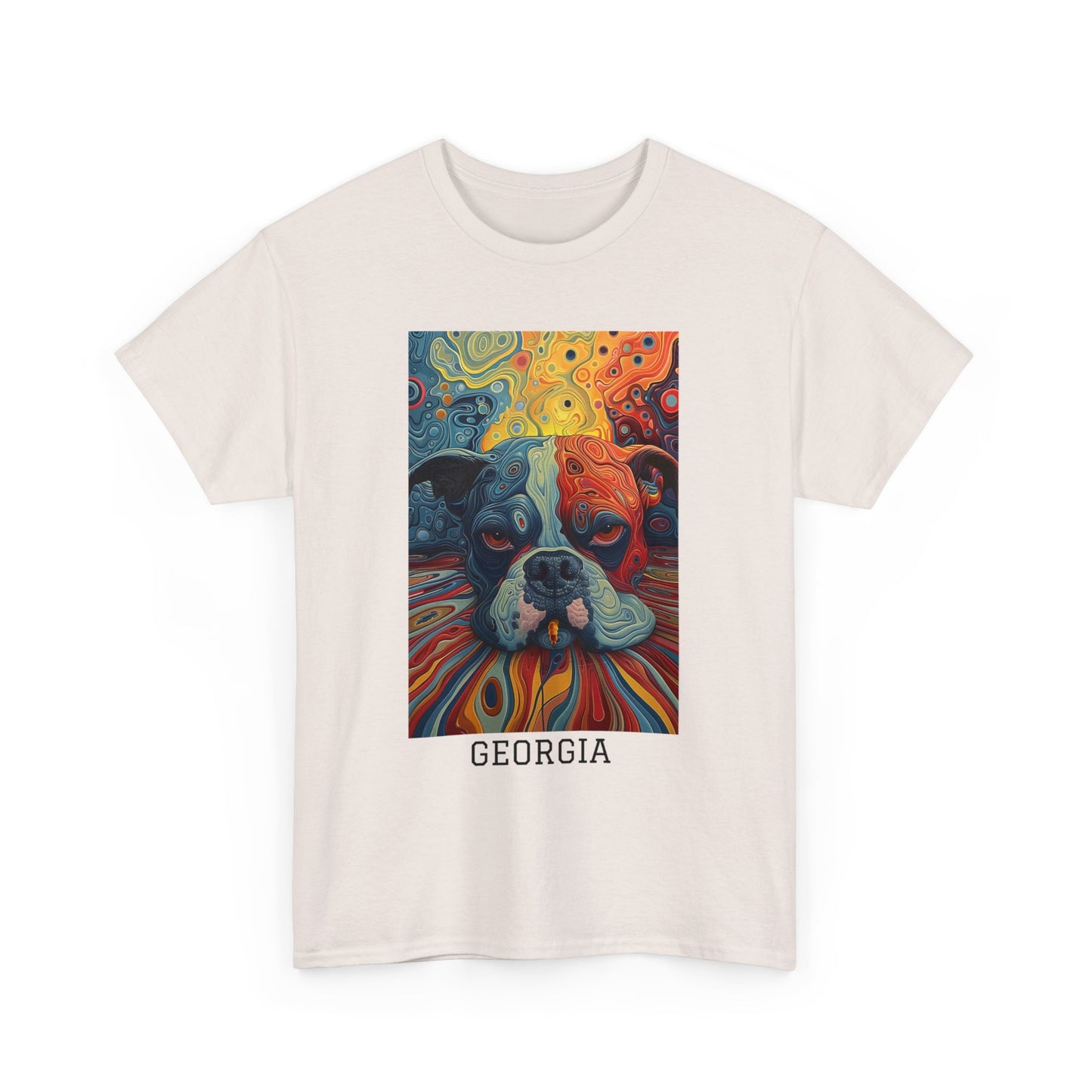 Georgia 03F - Unisex Heavy Cotton Tee - Image on the Front