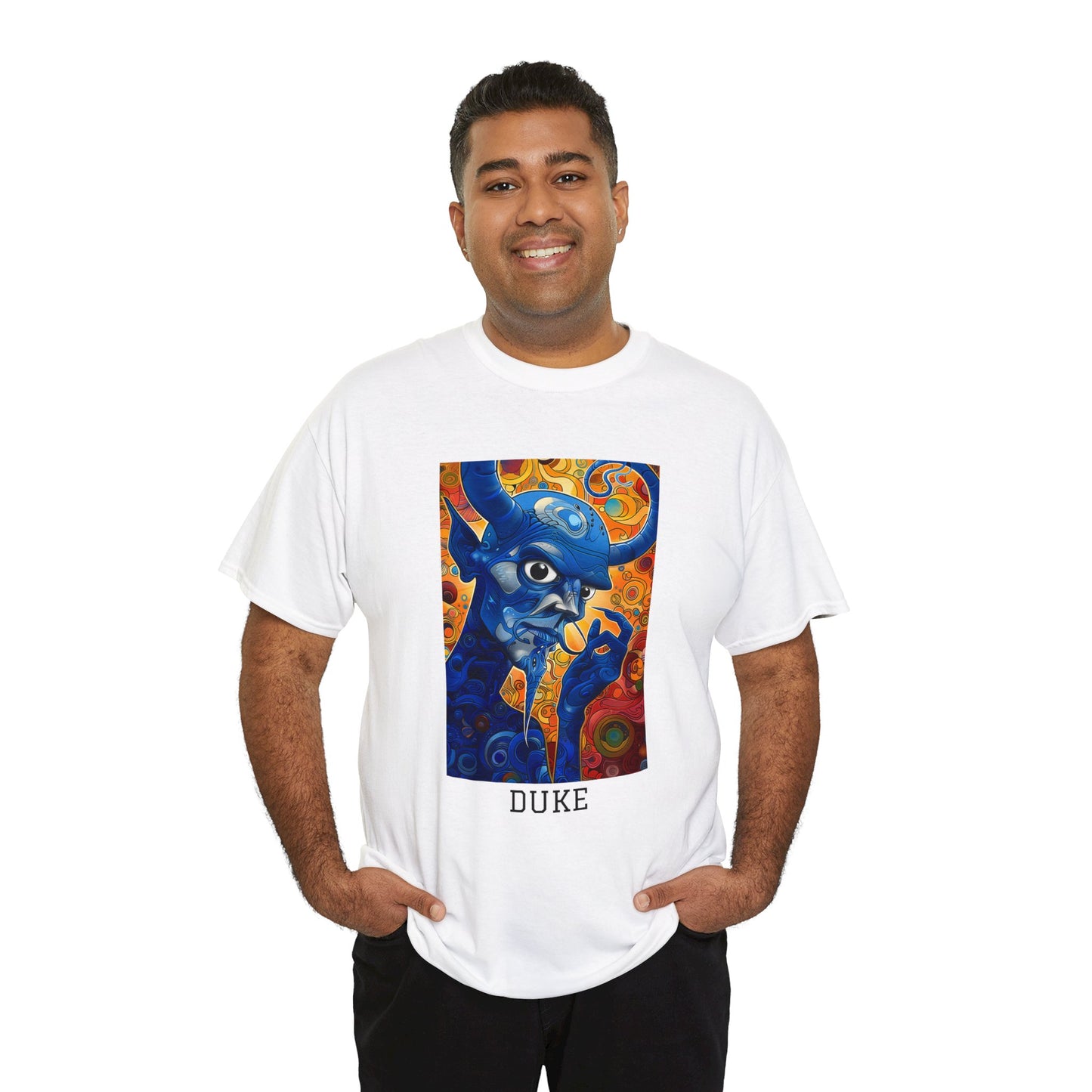Duke 01F - Unisex Heavy Cotton Tee - Image on the Front