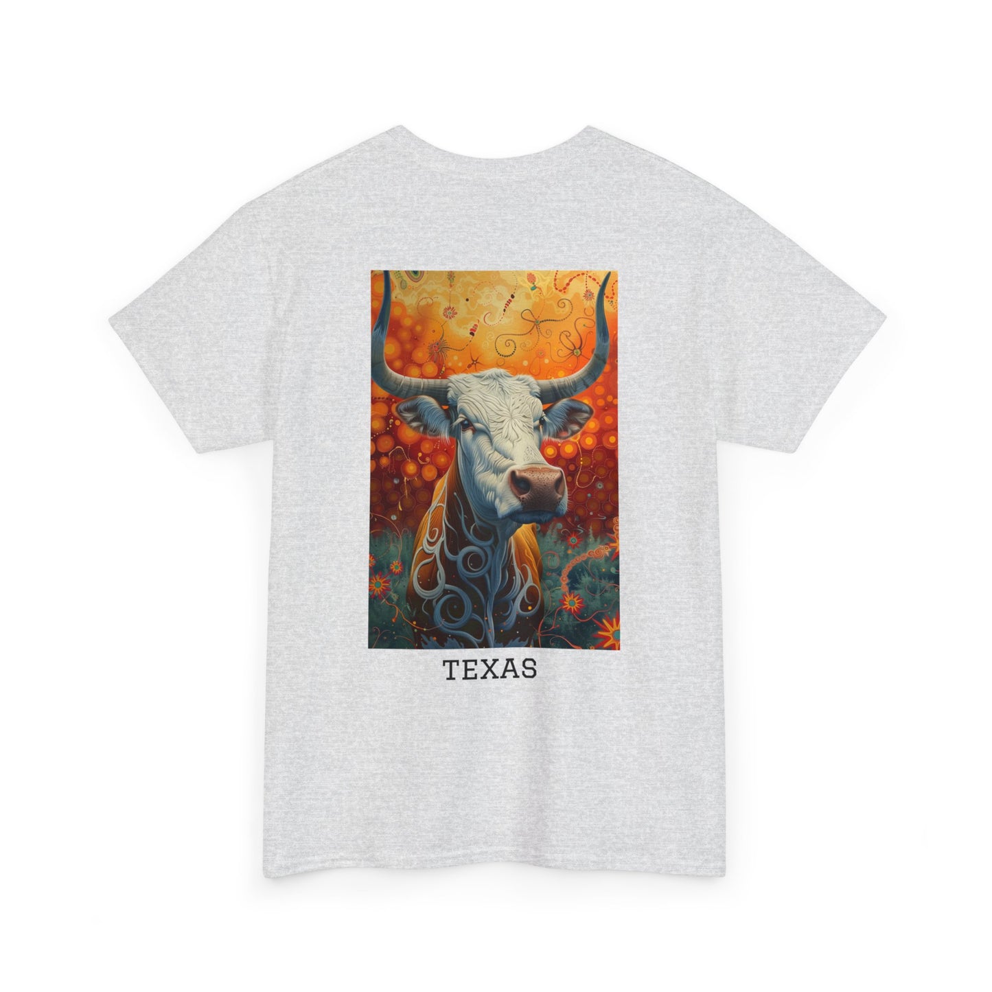 Texas 01B - Unisex Heavy Cotton Tee - Image on the Back