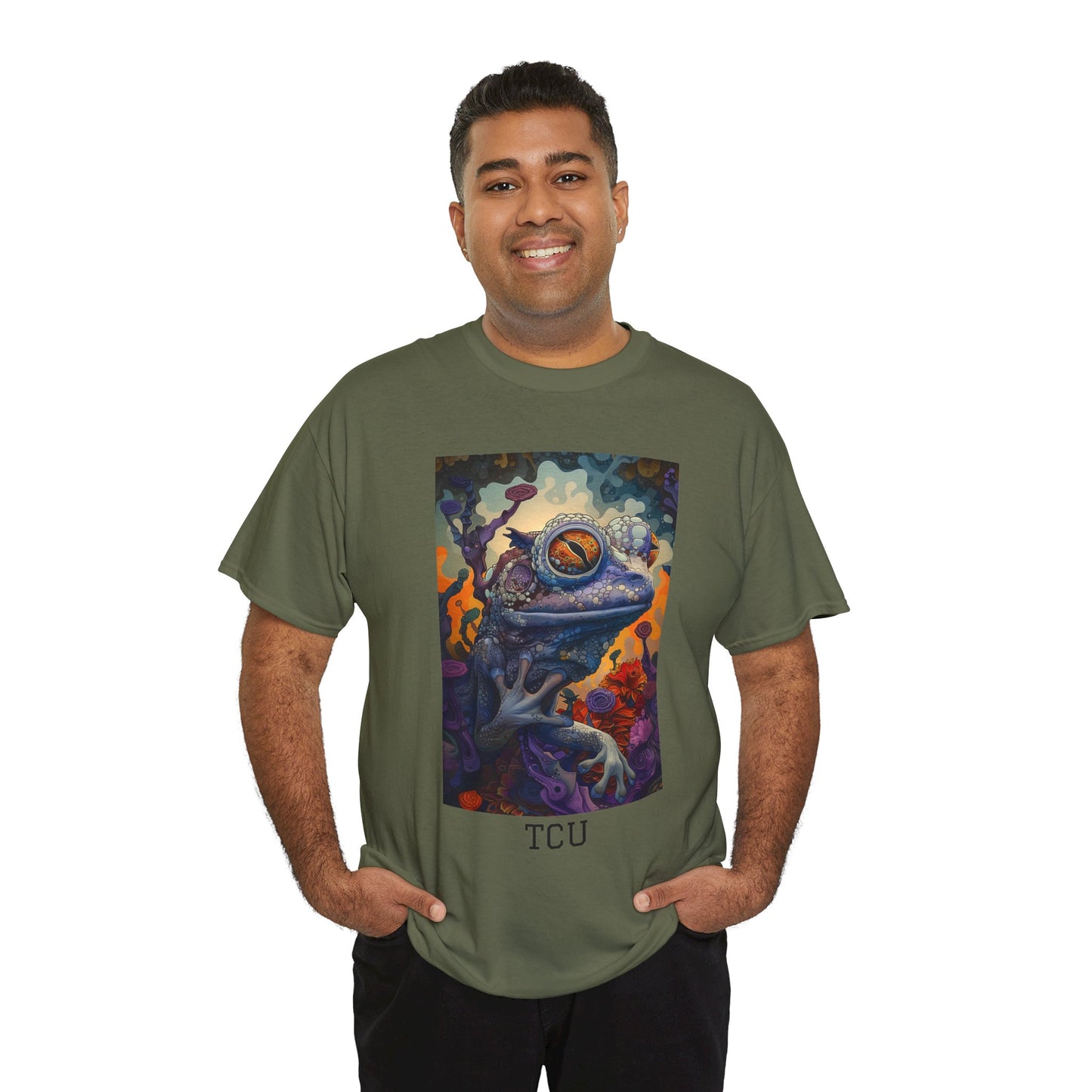 TCU 02F - Unisex Heavy Cotton Tee - Image on the Front