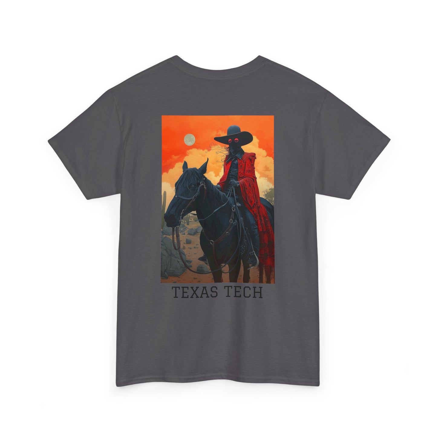 Texas Tech 01B - Unisex Heavy Cotton Tee - Image on the Back