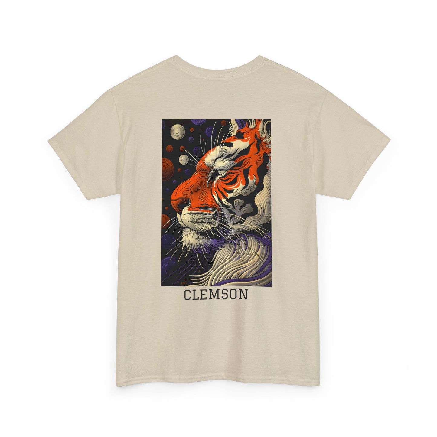 Clemson 02B - Unisex Heavy Cotton Tee - Image on the Back