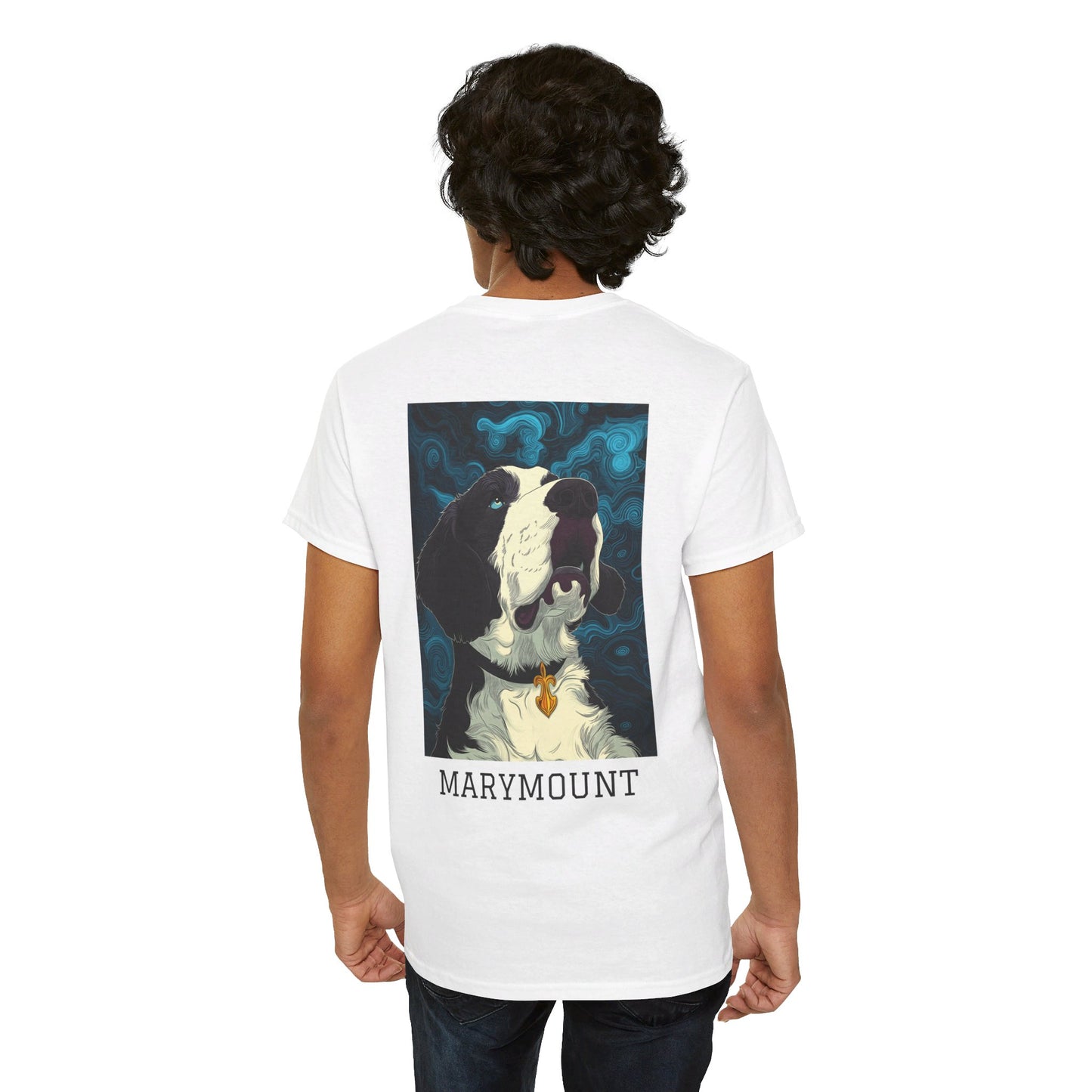 Marymount 01B - Unisex Heavy Cotton Tee - Image on the Back