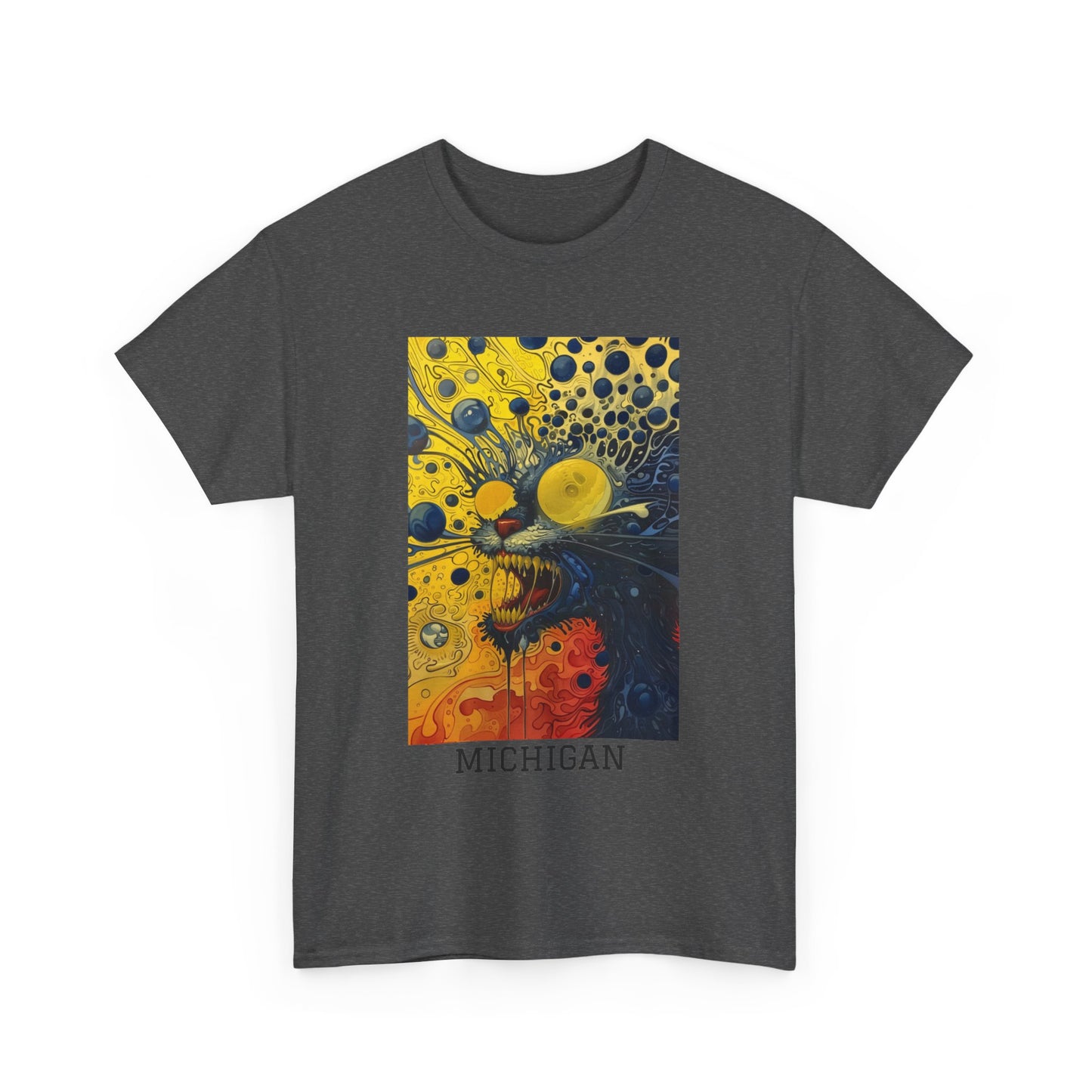 Michigan 02F - Unisex Heavy Cotton Tee - Image on the Front