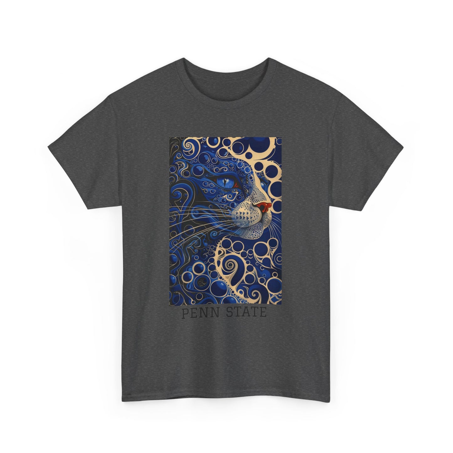 Penn State 01F - Unisex Heavy Cotton Tee - Image on the Front