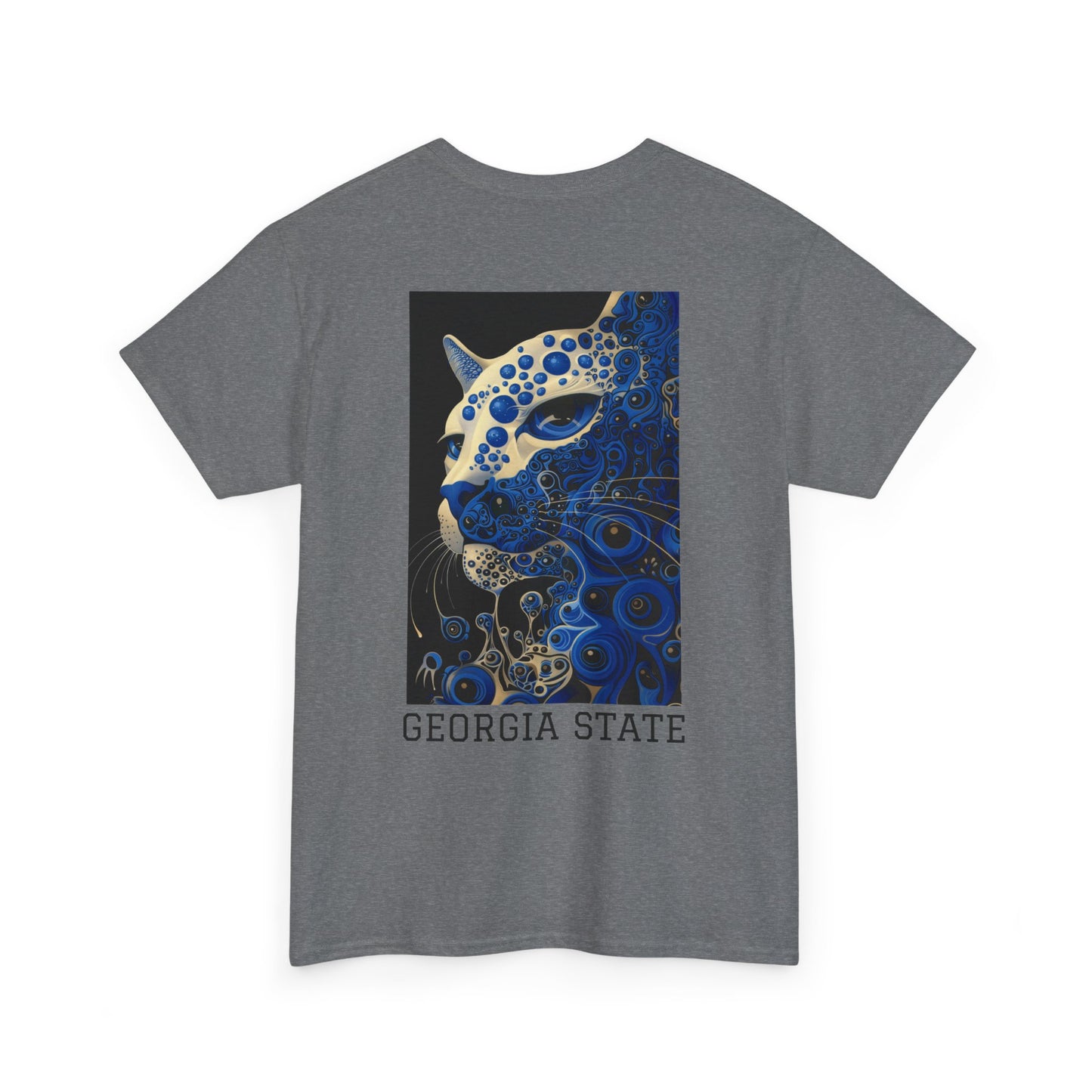 Georgia State 01B - Unisex Heavy Cotton Tee - Image on the Back