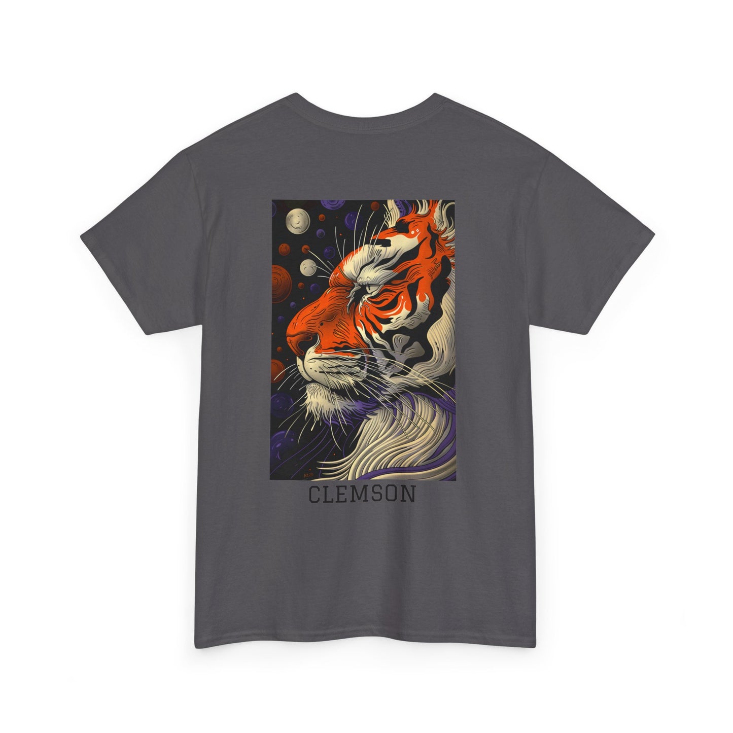 Clemson 02B - Unisex Heavy Cotton Tee - Image on the Back