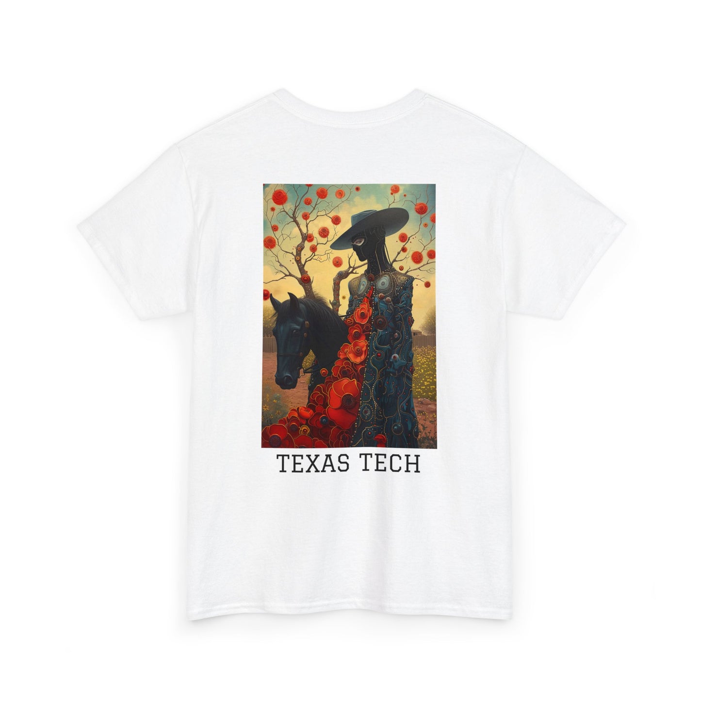 Texas Tech 03B - Unisex Heavy Cotton Tee - Image on the Back