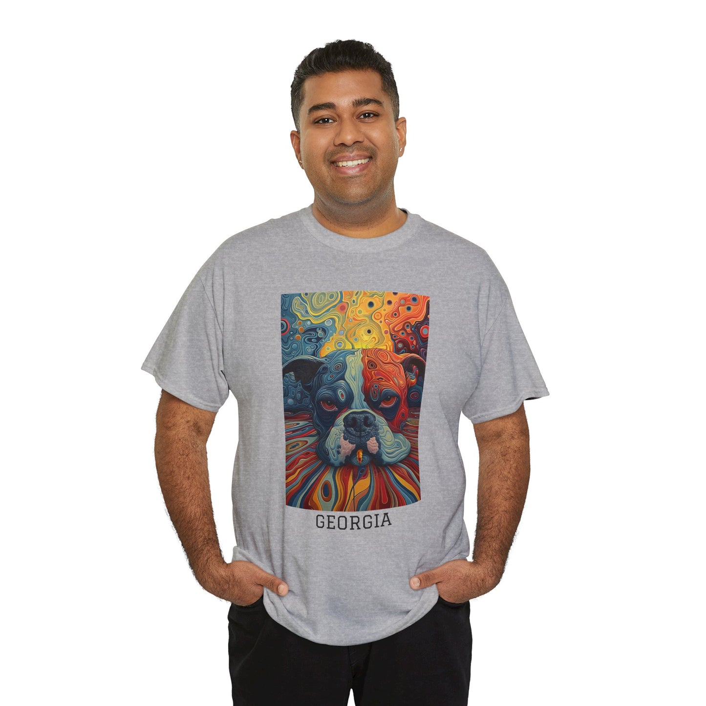 Georgia 03F - Unisex Heavy Cotton Tee - Image on the Front