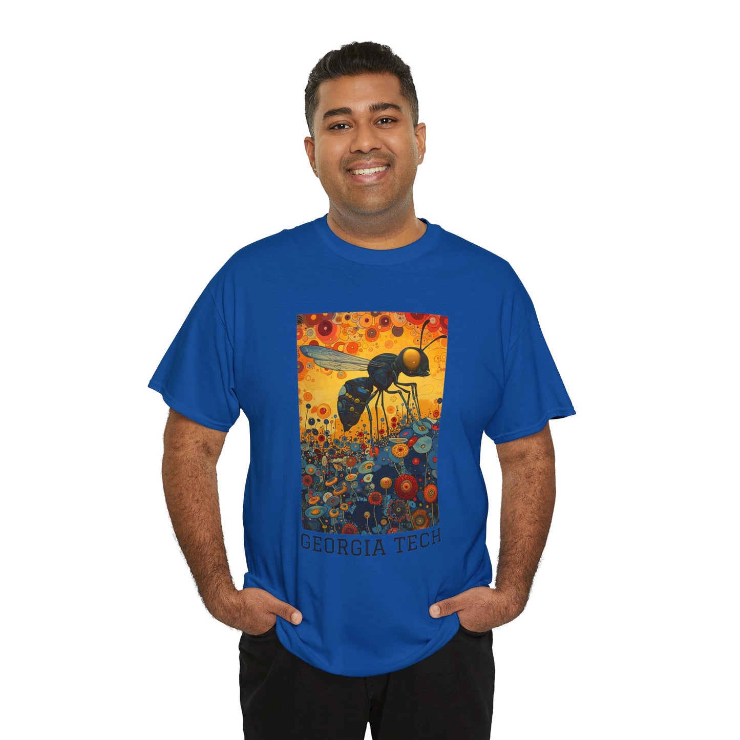 Georgia Tech 01F - Unisex Heavy Cotton Tee - Image on the Front