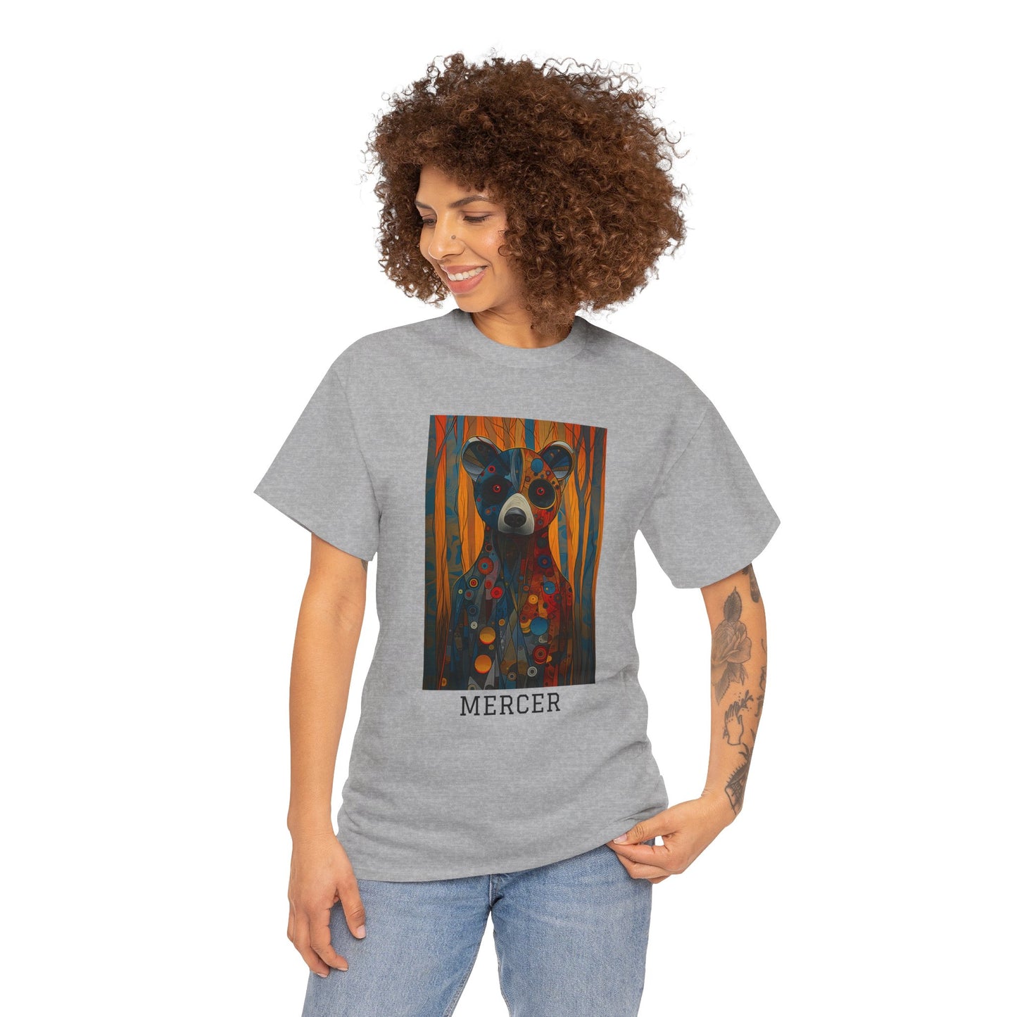 Mercer 01F - Unisex Heavy Cotton Tee - Image on the Front