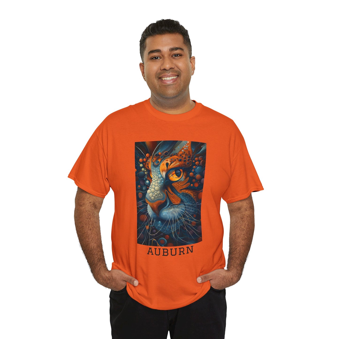 Auburn 01F - Unisex Heavy Cotton Tee - Image on the Front