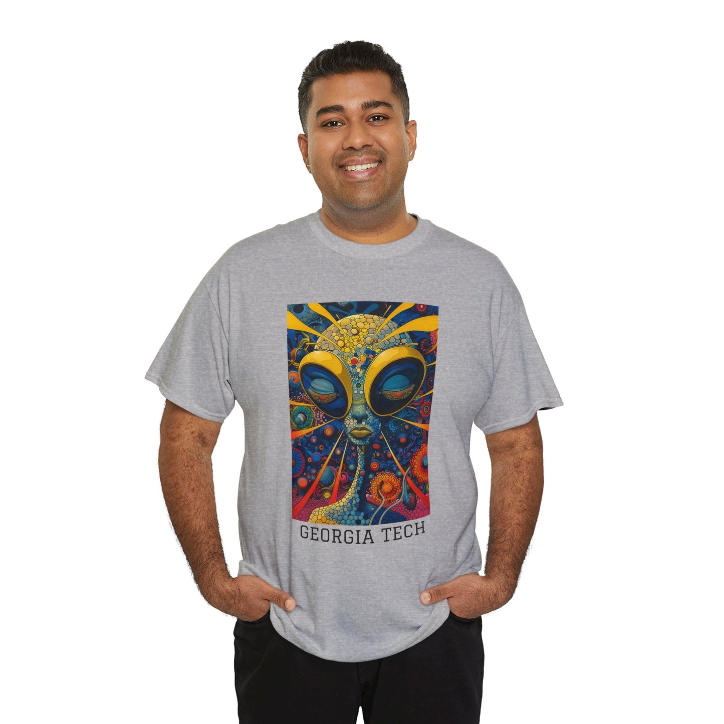 Georgia Tech 04F - Unisex Heavy Cotton Tee - Image on the Front