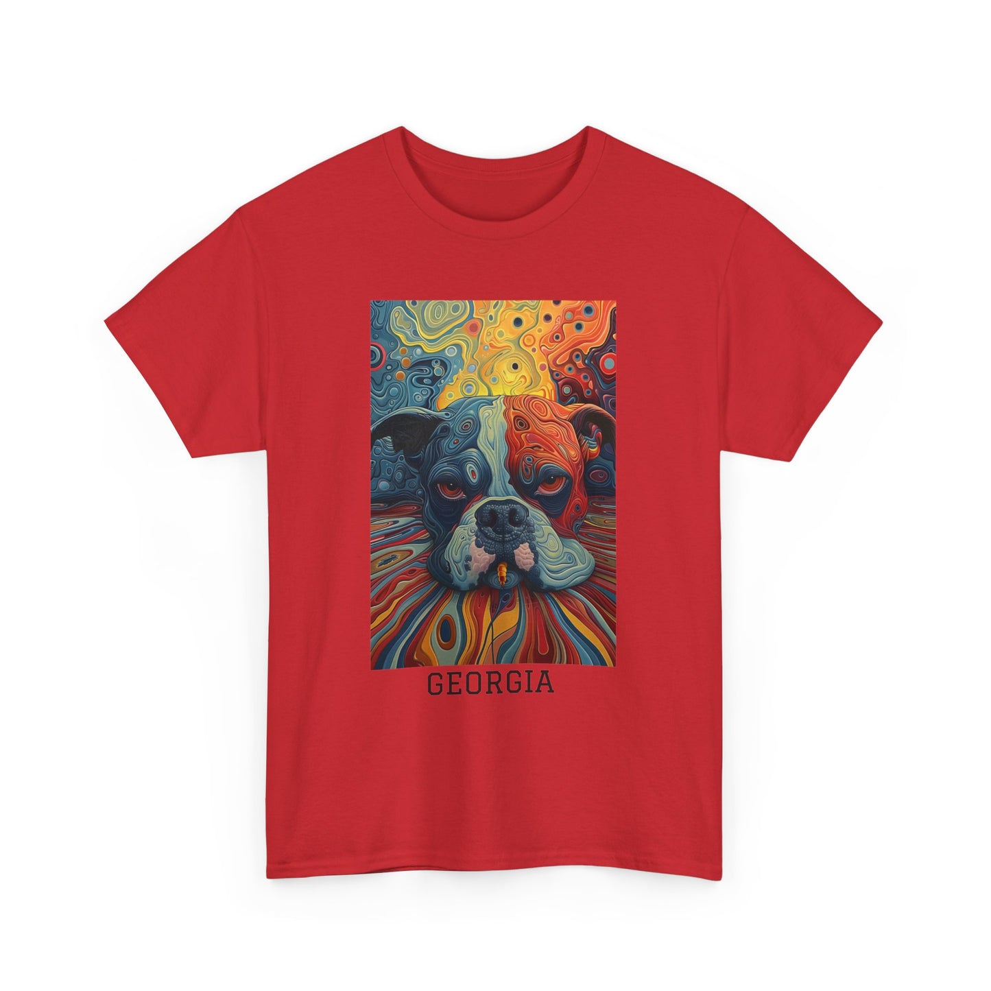 Georgia 03F - Unisex Heavy Cotton Tee - Image on the Front