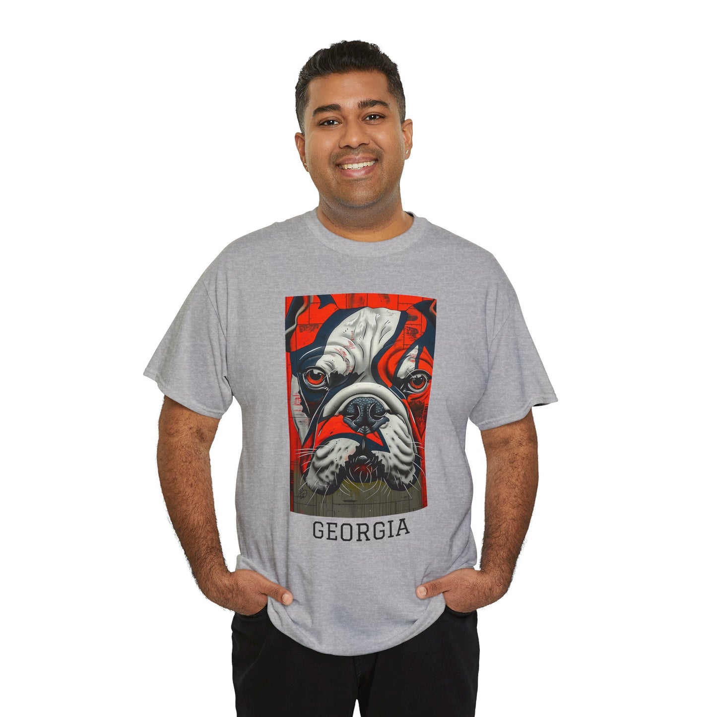 Georgia 01F - Unisex Heavy Cotton Tee - Image on the Front