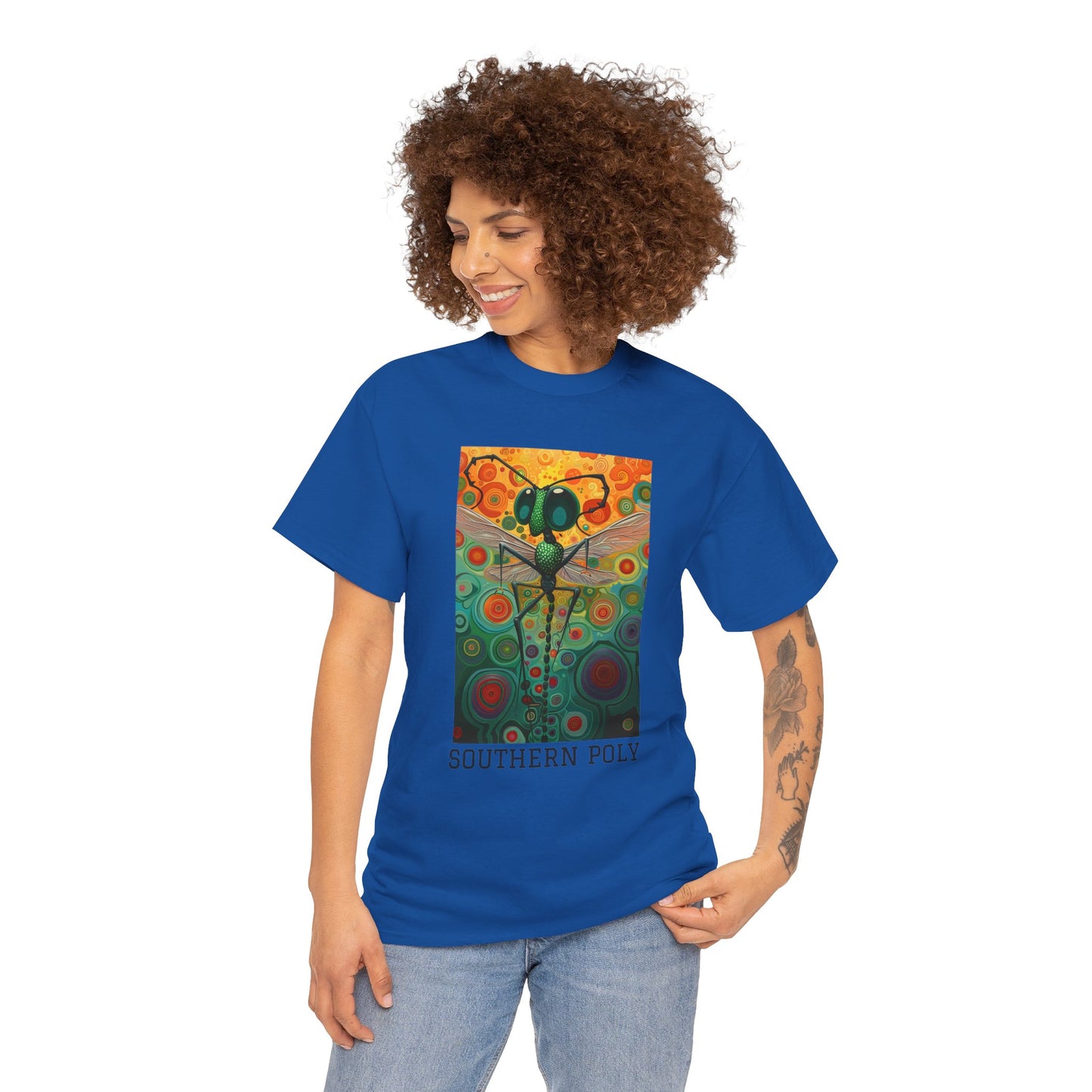 Southern Poly 01F - Unisex Heavy Cotton Tee - Image on the Front