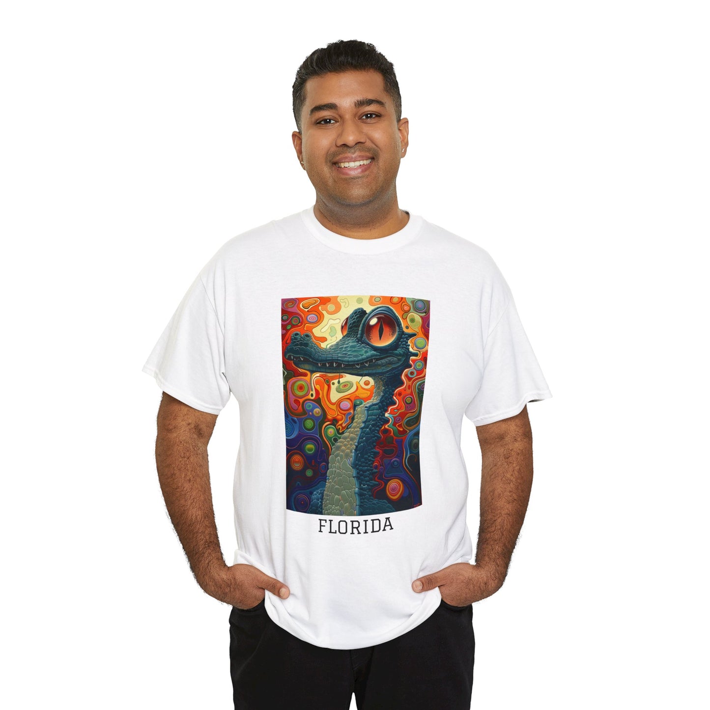 Florida 01F - Unisex Heavy Cotton Tee - Image on the Front
