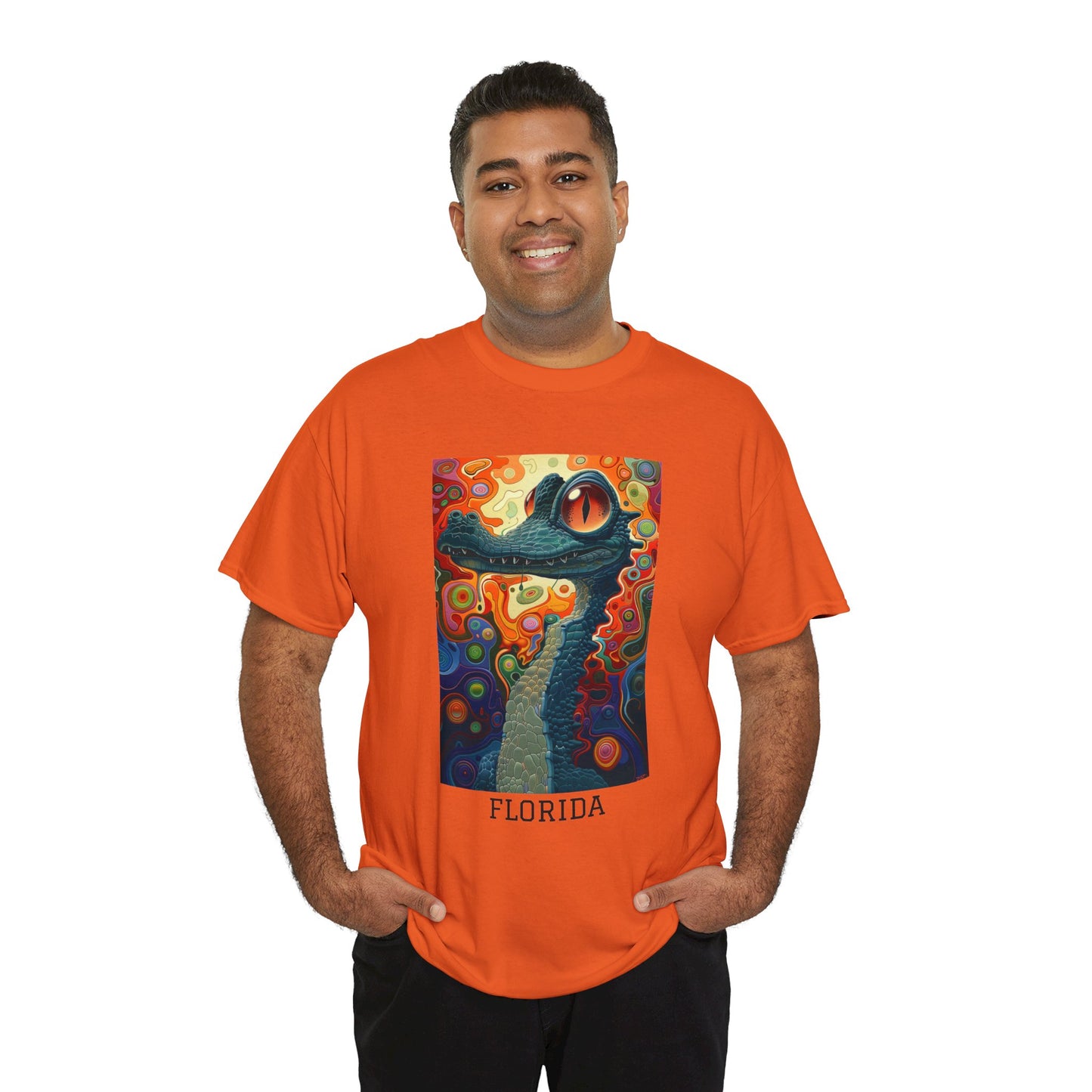 Florida 01F - Unisex Heavy Cotton Tee - Image on the Front