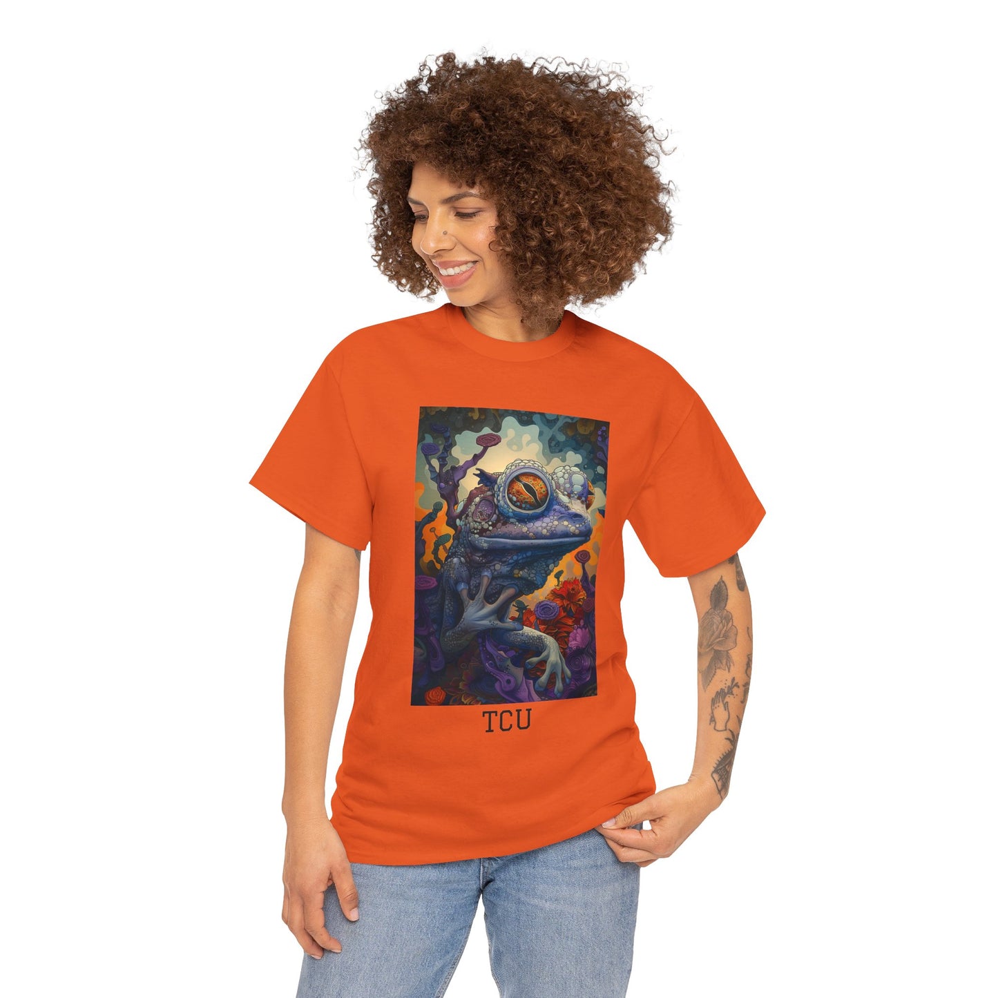 TCU 02F - Unisex Heavy Cotton Tee - Image on the Front