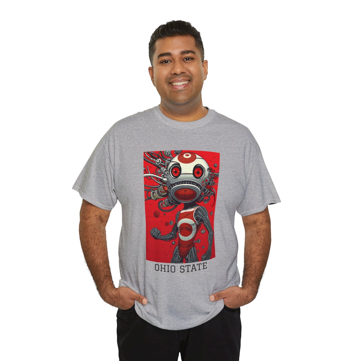 Ohio State 01F - Unisex Heavy Cotton Tee - Image on the Front