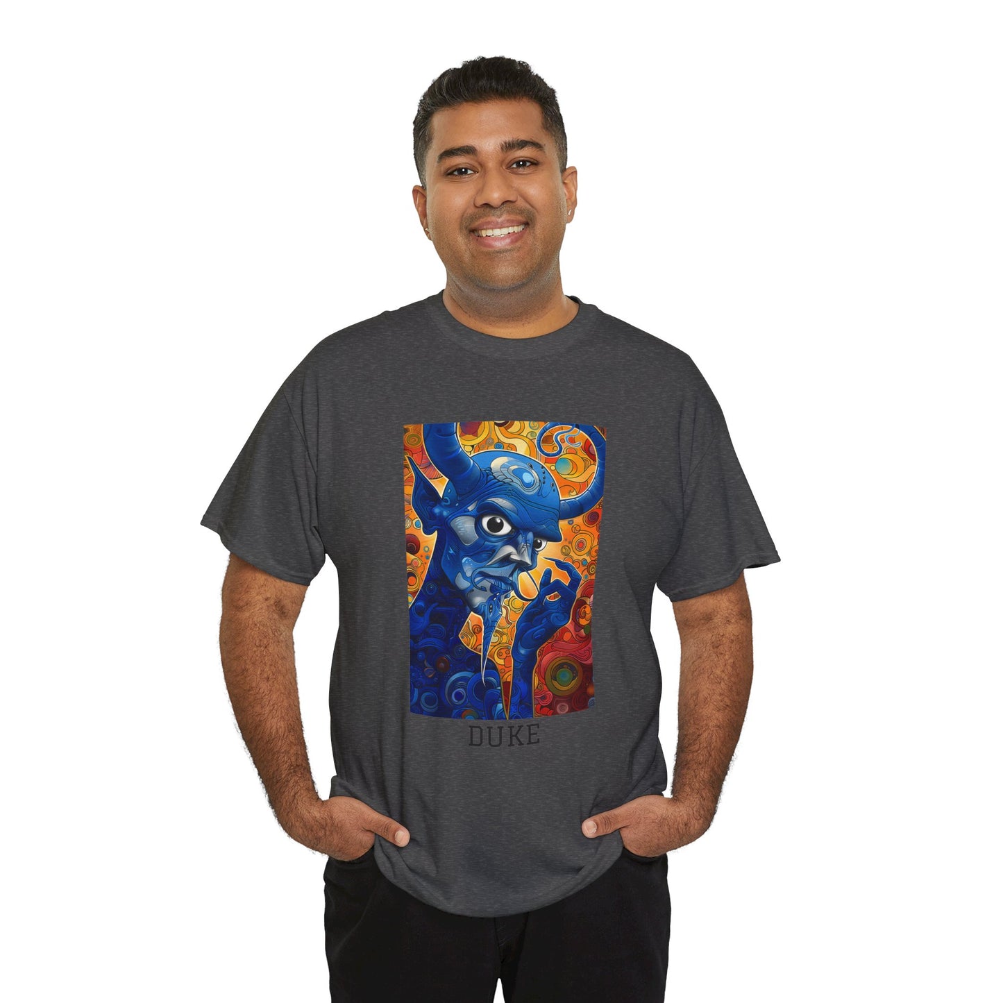 Duke 01F - Unisex Heavy Cotton Tee - Image on the Front