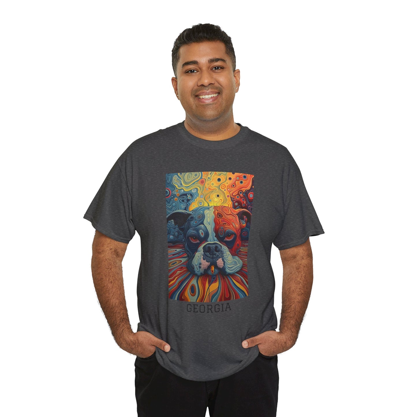 Georgia 03F - Unisex Heavy Cotton Tee - Image on the Front