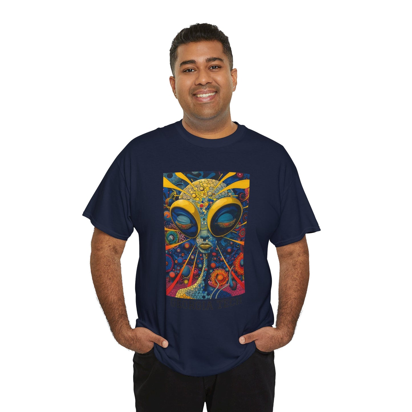 Georgia Tech 04F - Unisex Heavy Cotton Tee - Image on the Front