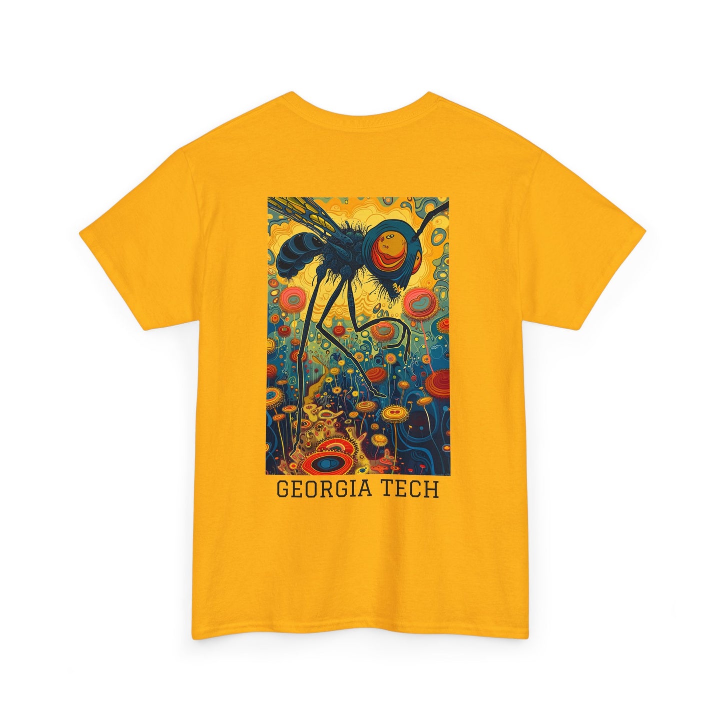 Georgia Tech 02B - Unisex Heavy Cotton Tee - Image on the Back