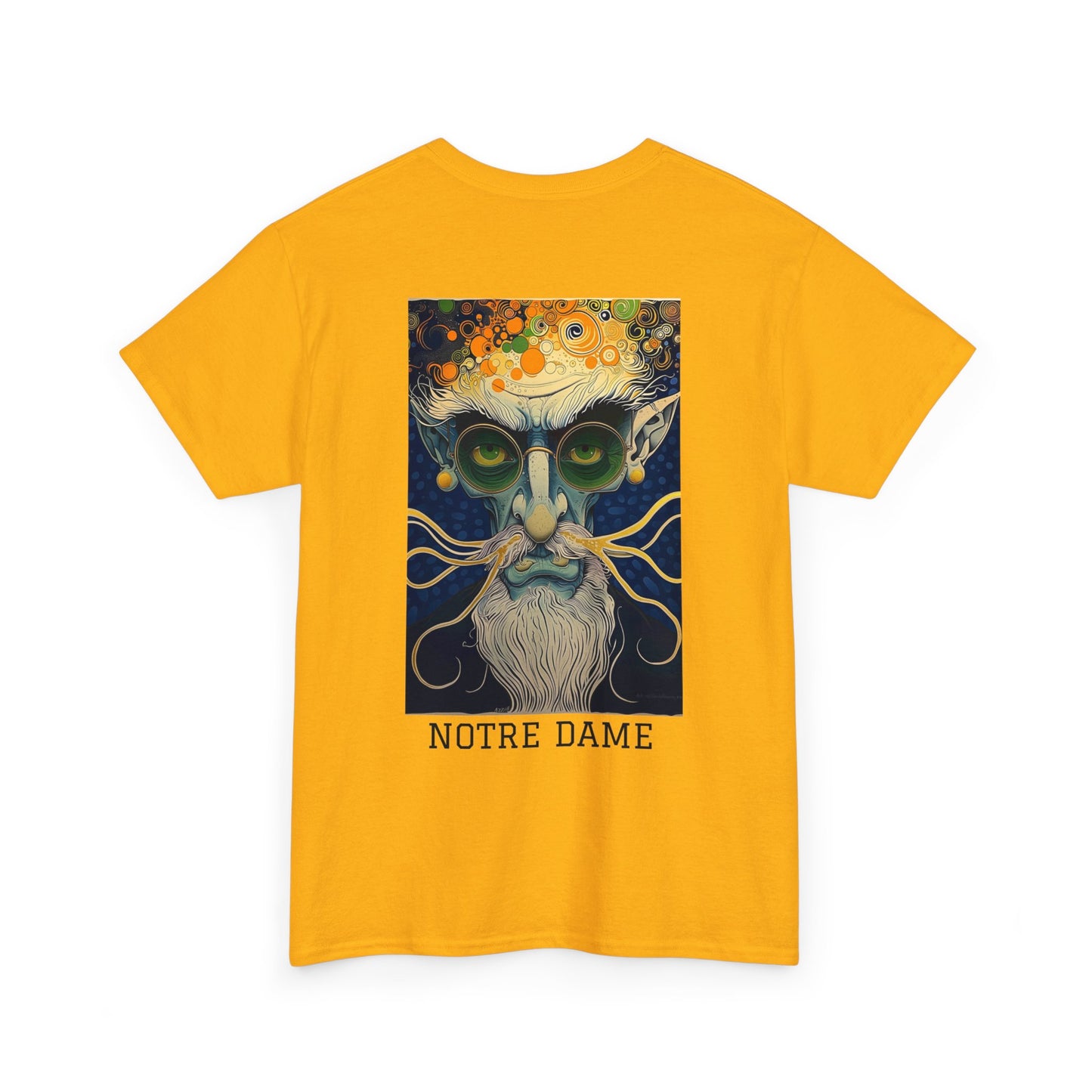 Notre Dame 02B - Unisex Heavy Cotton Tee - Image on the Back