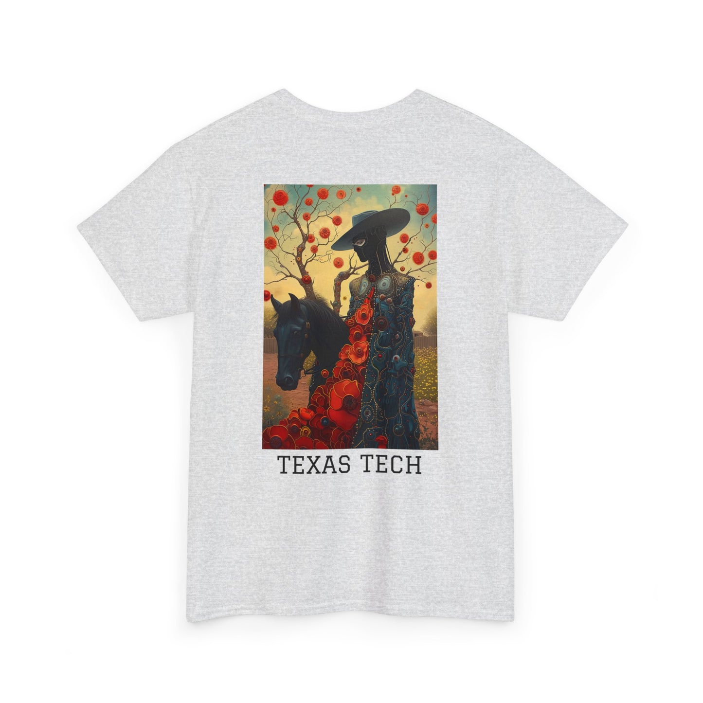Texas Tech 03B - Unisex Heavy Cotton Tee - Image on the Back