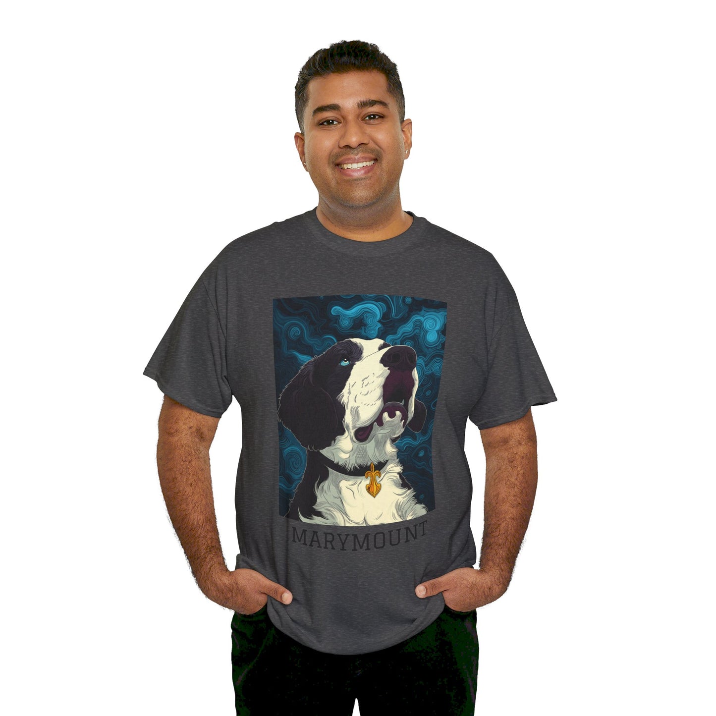 Marymount 01F - Unisex Heavy Cotton Tee - Image on the Front