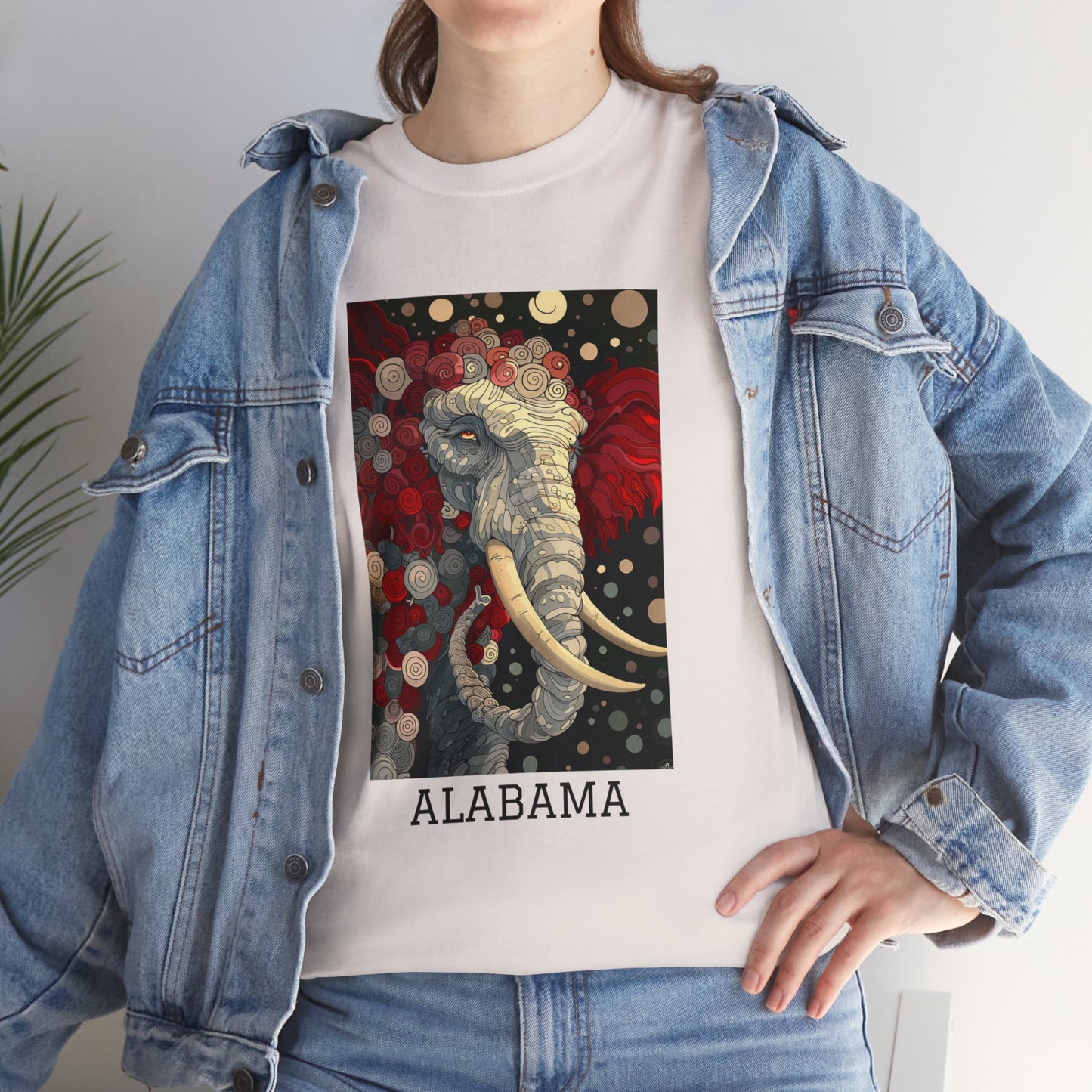 Alabama 01F - Unisex Heavy Cotton Tee - Image on the Front