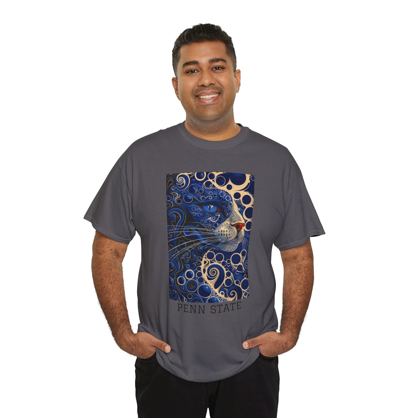 Penn State 01F - Unisex Heavy Cotton Tee - Image on the Front