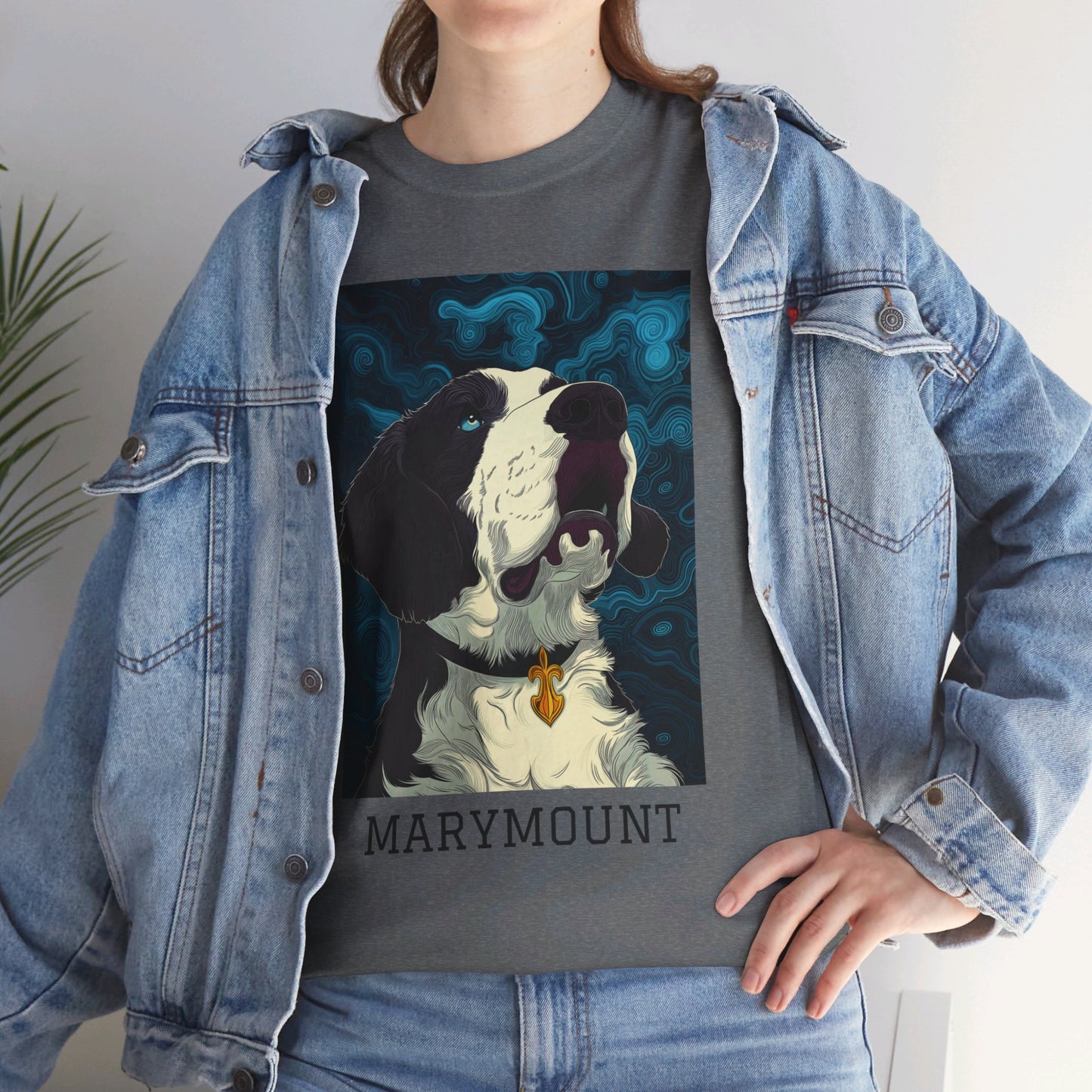 Marymount 01F - Unisex Heavy Cotton Tee - Image on the Front