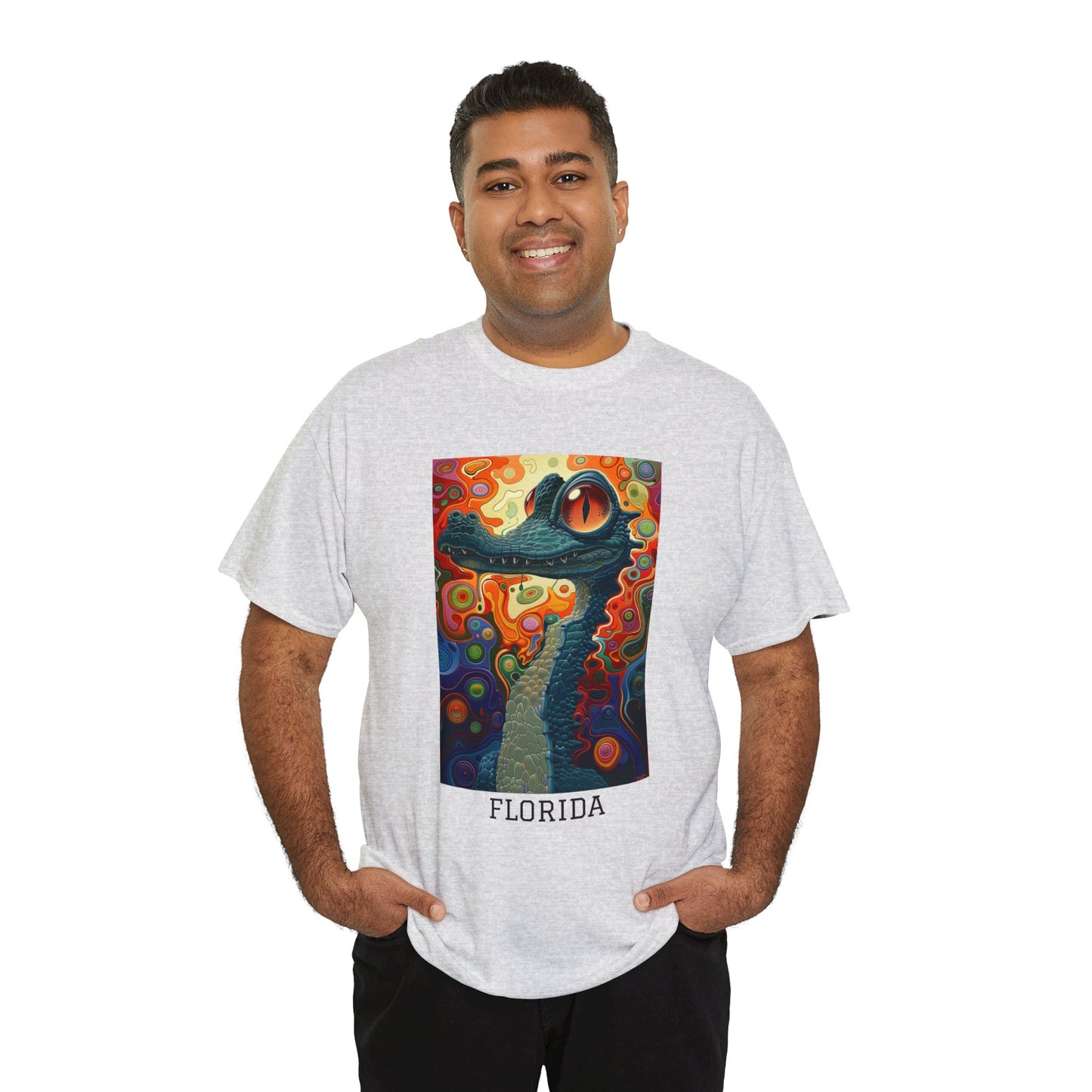 Florida 01F - Unisex Heavy Cotton Tee - Image on the Front