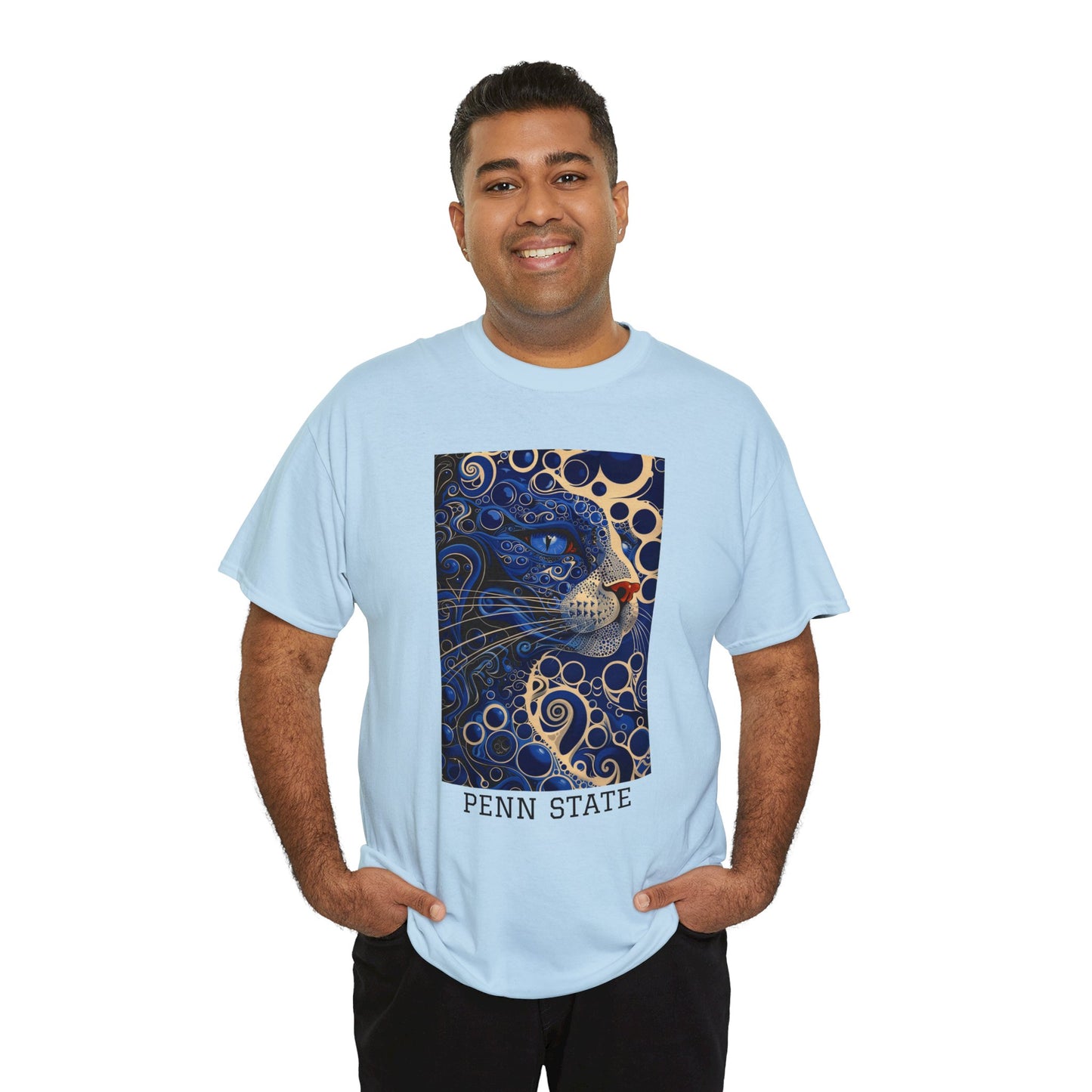 Penn State 01F - Unisex Heavy Cotton Tee - Image on the Front
