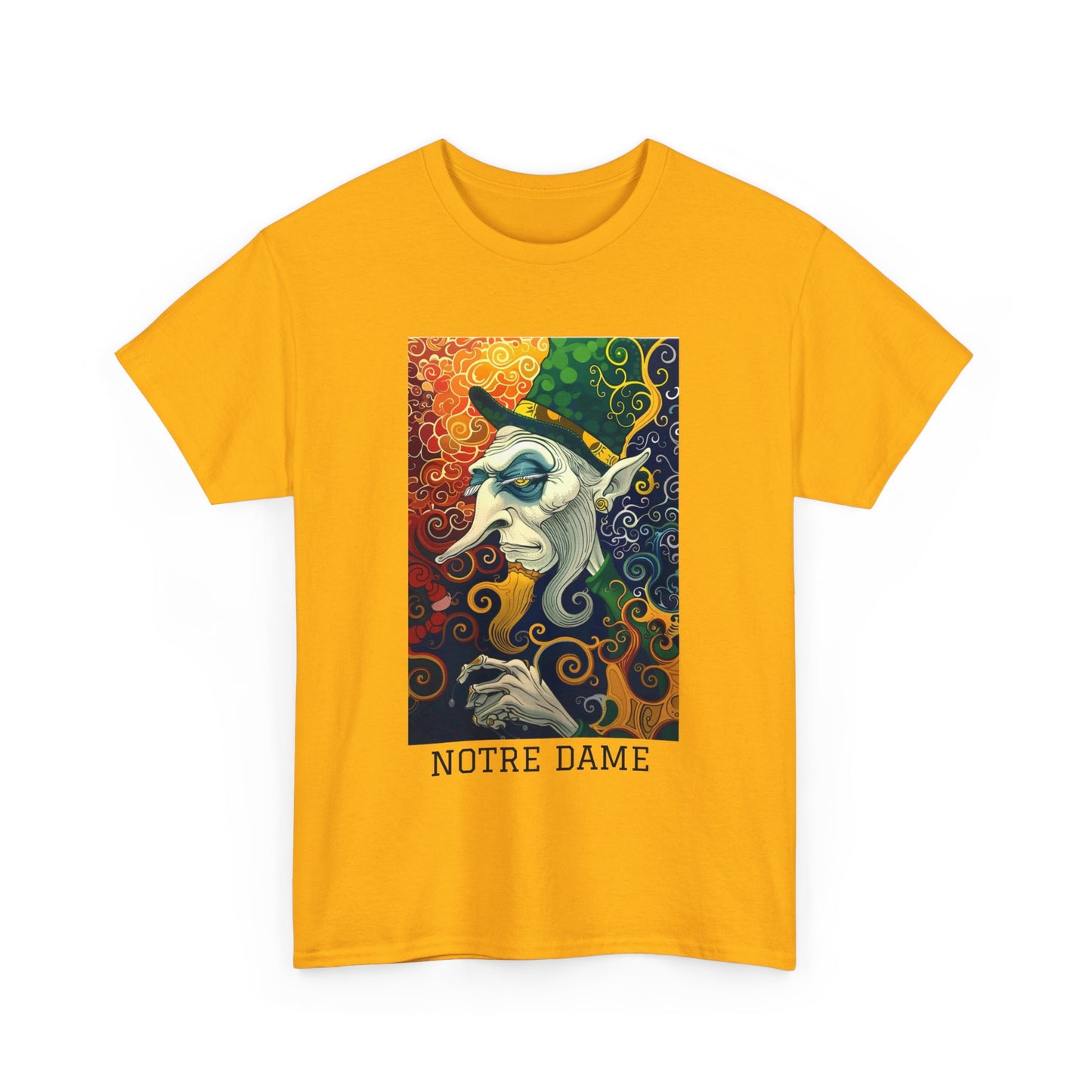 Notre Dame 01F - Unisex Heavy Cotton Tee - Image on the Front