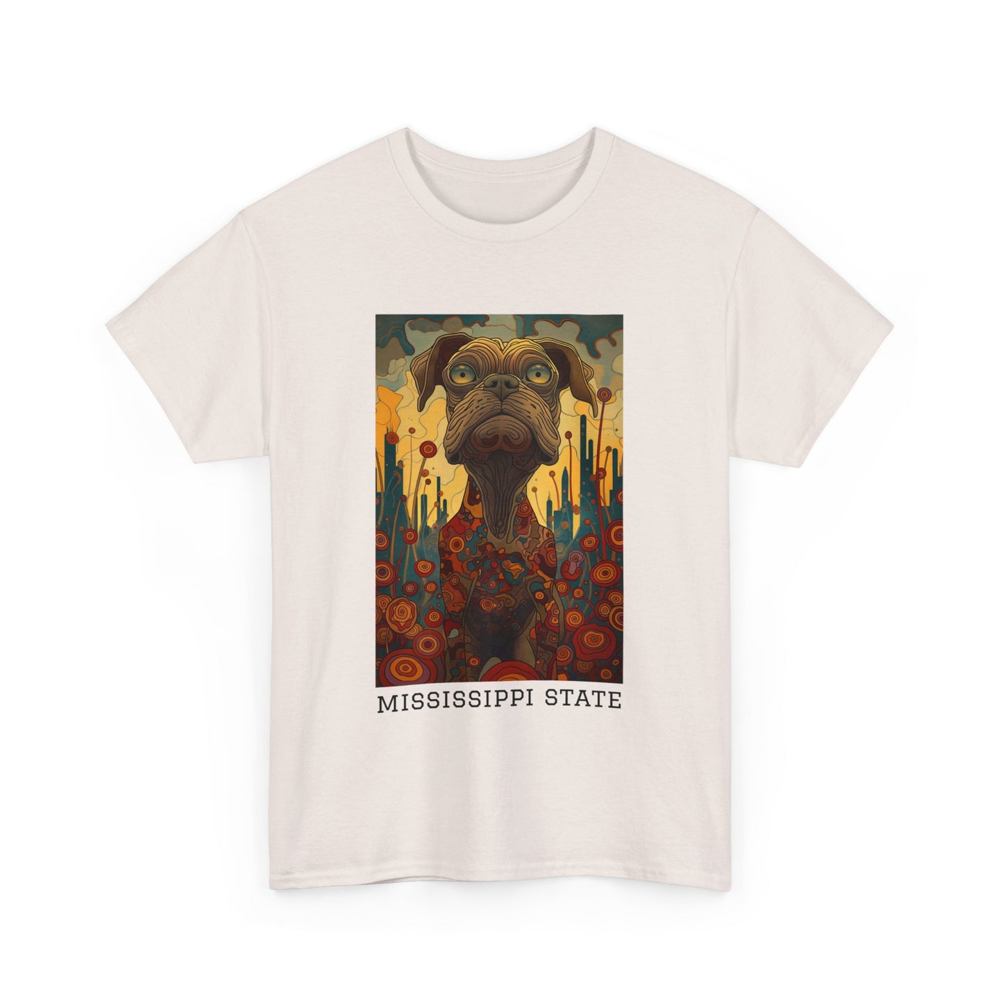 Mississippi State 01F - Unisex Heavy Cotton Tee - Image on the Front