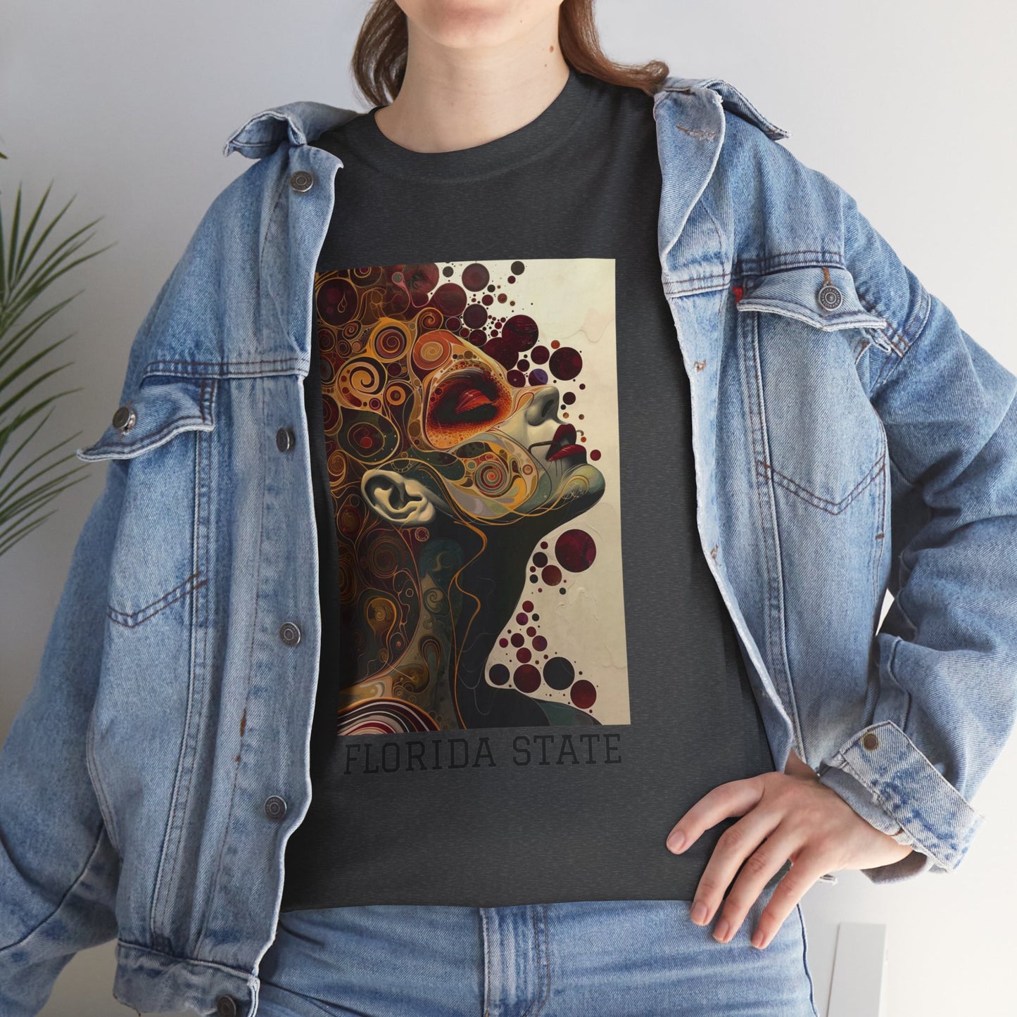 Florida State 01F - Unisex Heavy Cotton Tee - Image on the Front