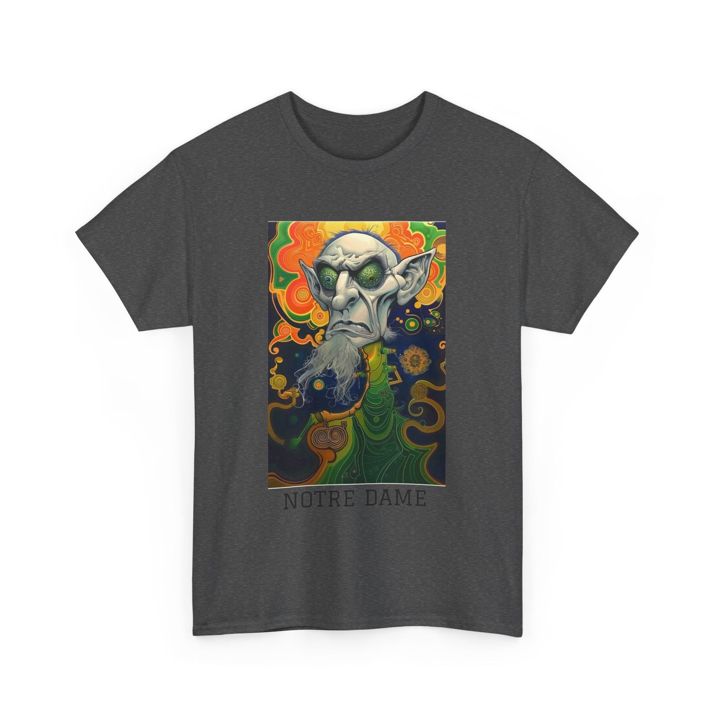 Notre Dame 03F - Unisex Heavy Cotton Tee - Image on the Front