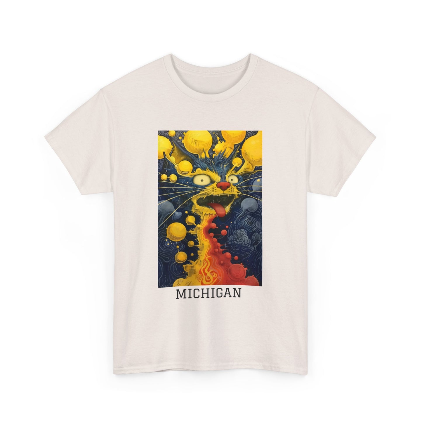 Michigan 01F - Unisex Heavy Cotton Tee - Image on the Front