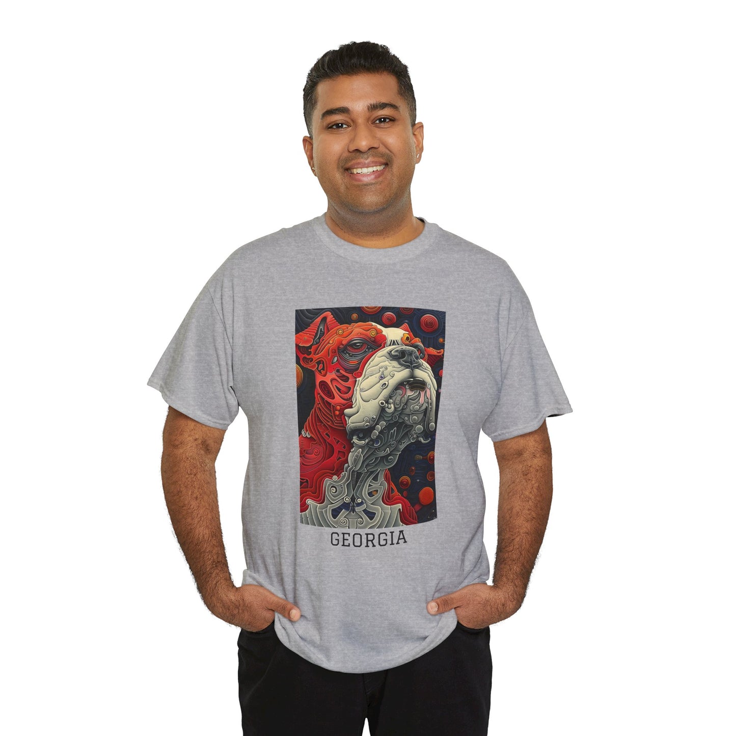Georgia 02F - Unisex Heavy Cotton Tee - Image on the Front