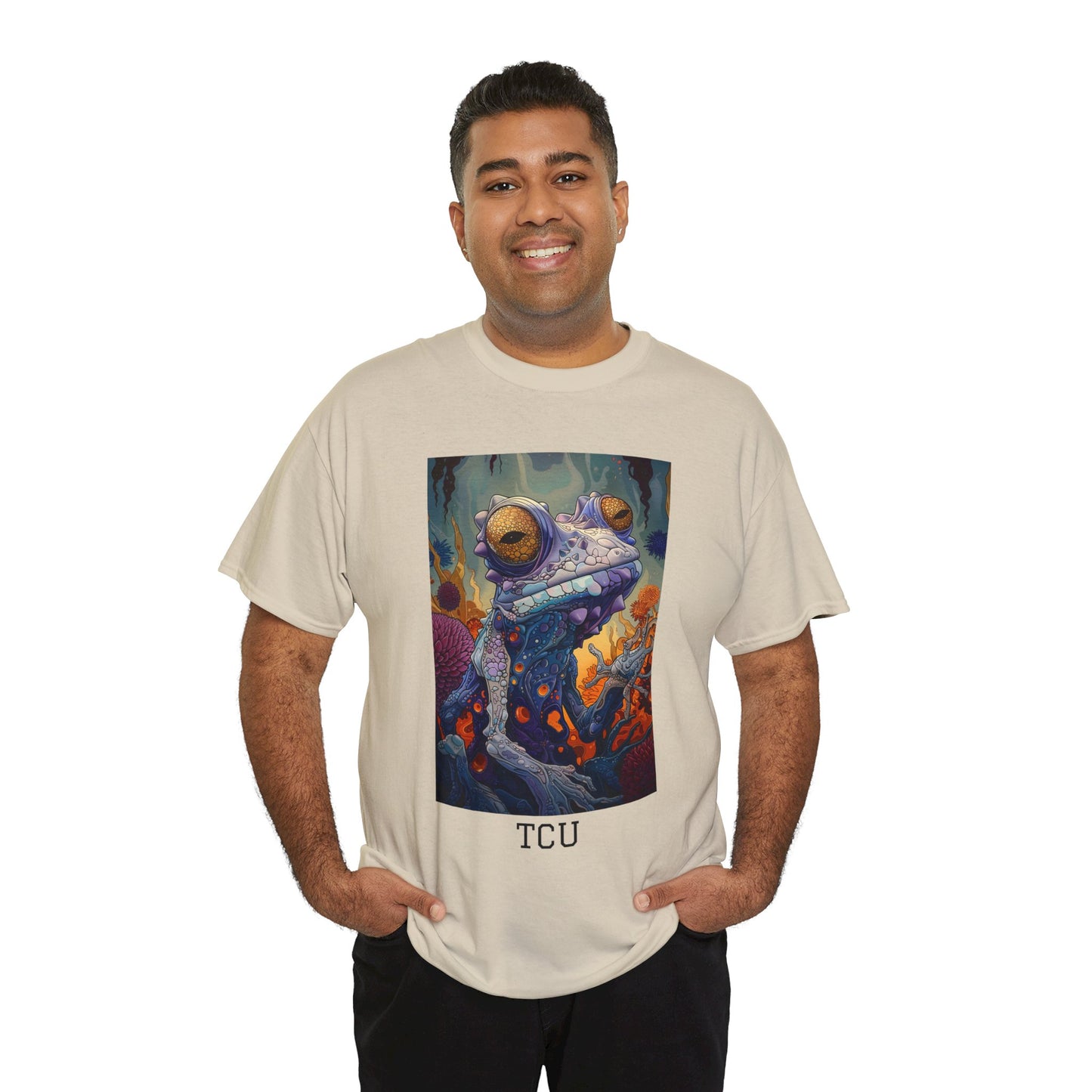 TCU 01F - Unisex Heavy Cotton Tee - Image on the Front