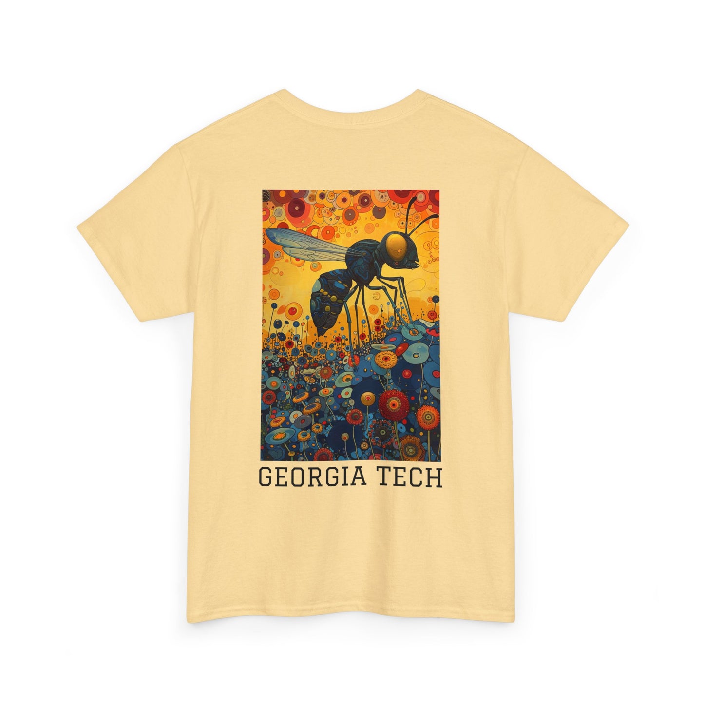 Georgia Tech 01B - Unisex Heavy Cotton Tee - Image on the Back